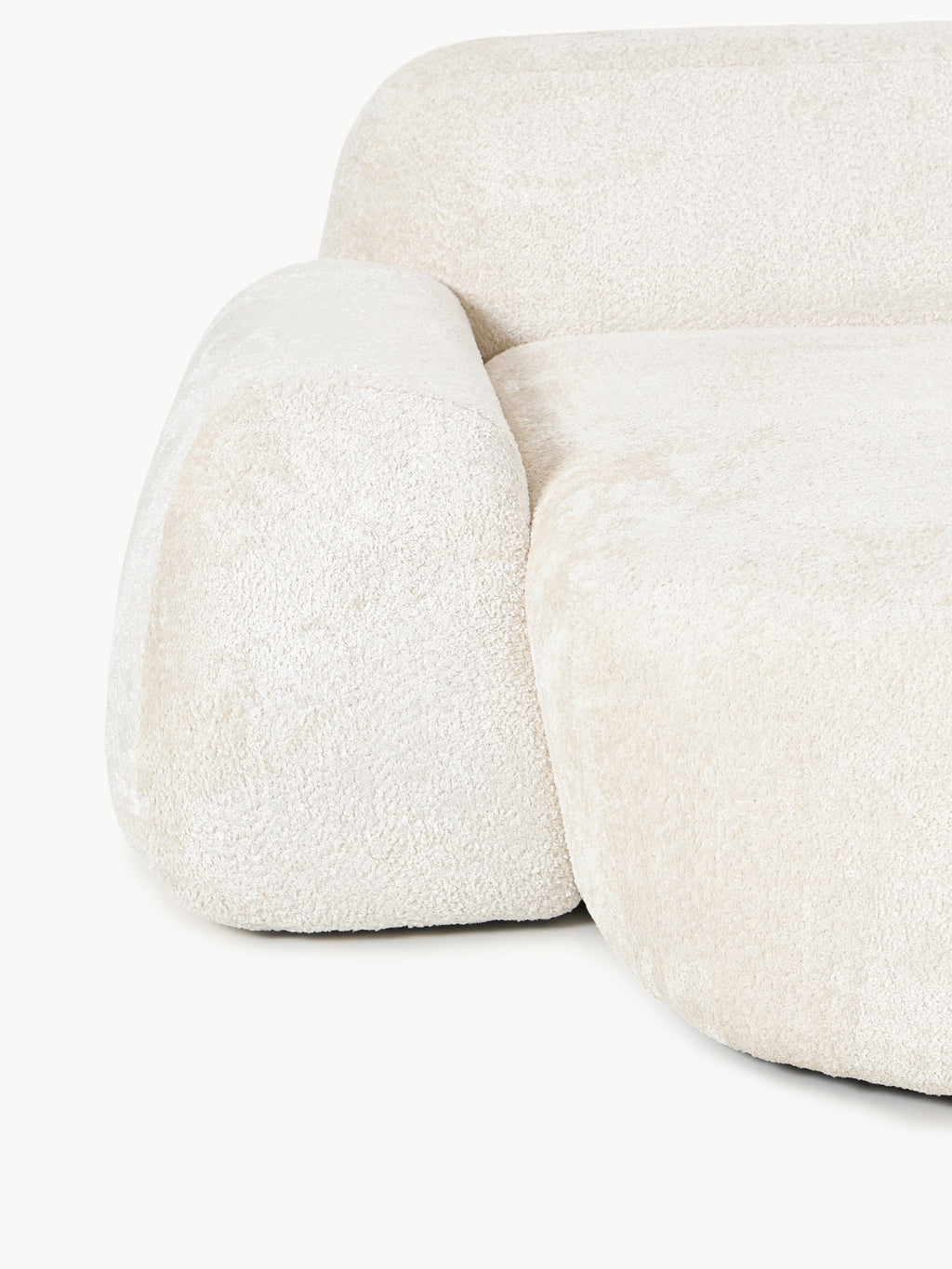 Wolke XL Modular Teddy Bouclé Corner Sofa with Chaise Ends