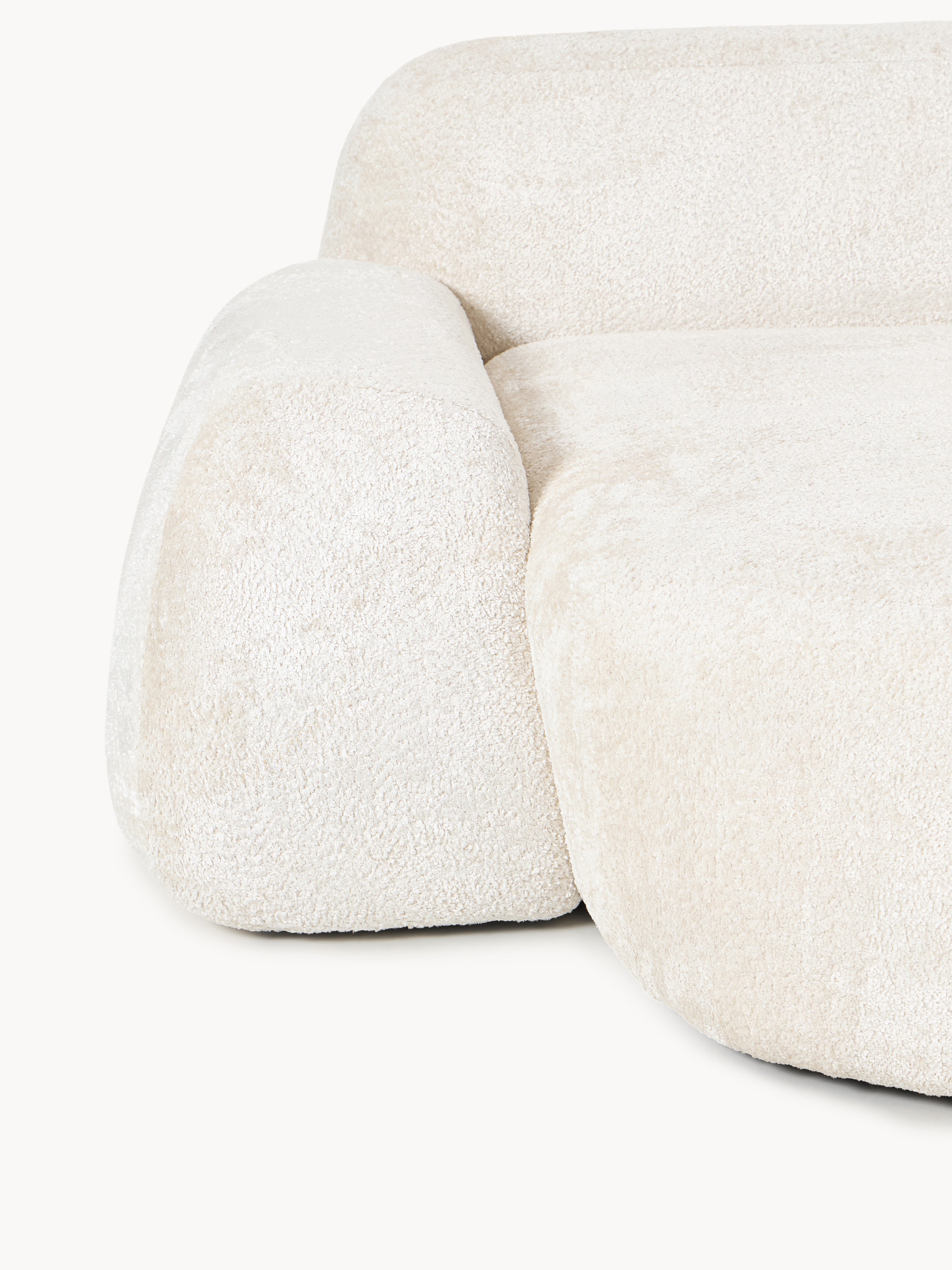Wolke XL Modular Teddy Bouclé Corner Sofa with Chaise Ends