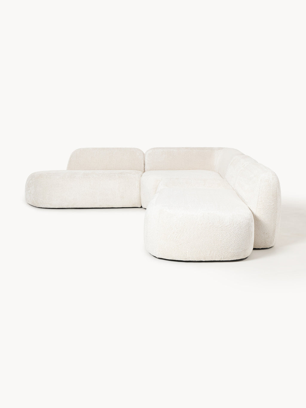 Wolke XL Modular Teddy Bouclé Corner Sofa with Chaise Ends