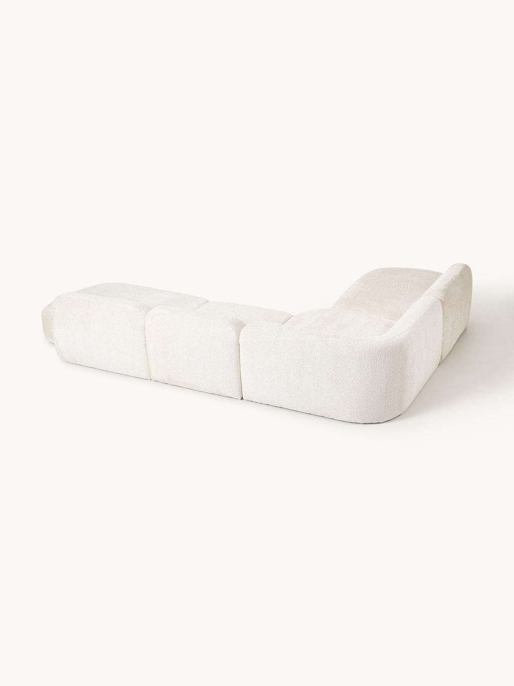 Wolke XL Modular Teddy Bouclé Corner Sofa with Chaise Ends