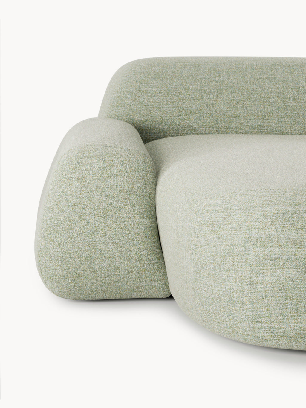 Wolke Modular Bouclé Corner Sofa (4-seater) with Chaise End