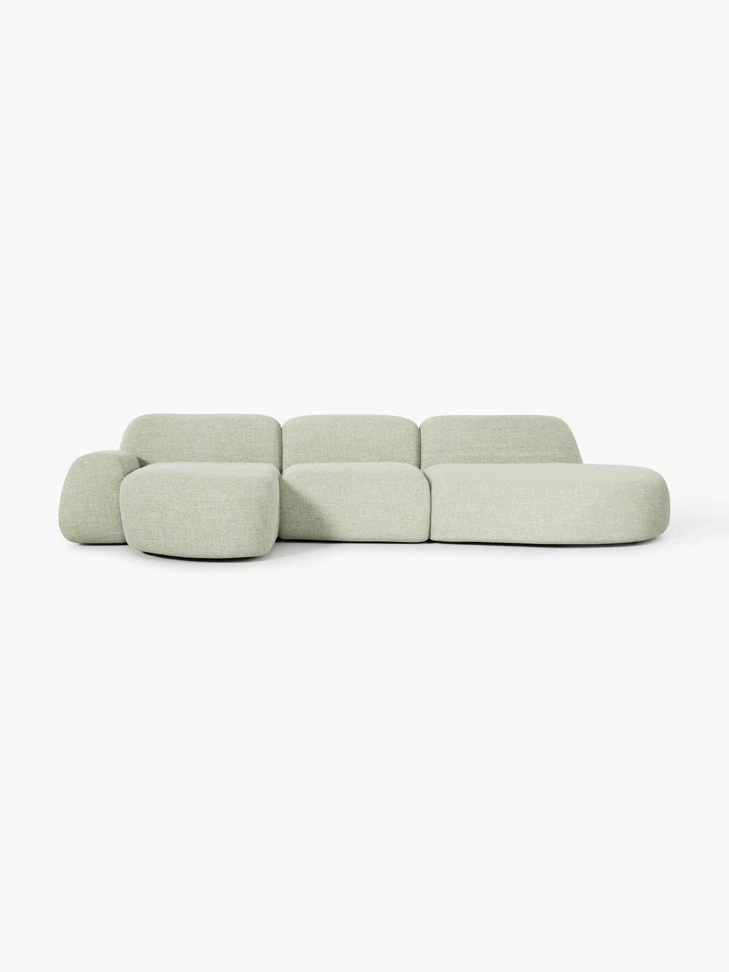 Gallery image 1 - Modular Bouclé Corner Sofa Wolke (4-seater) with Chaise End