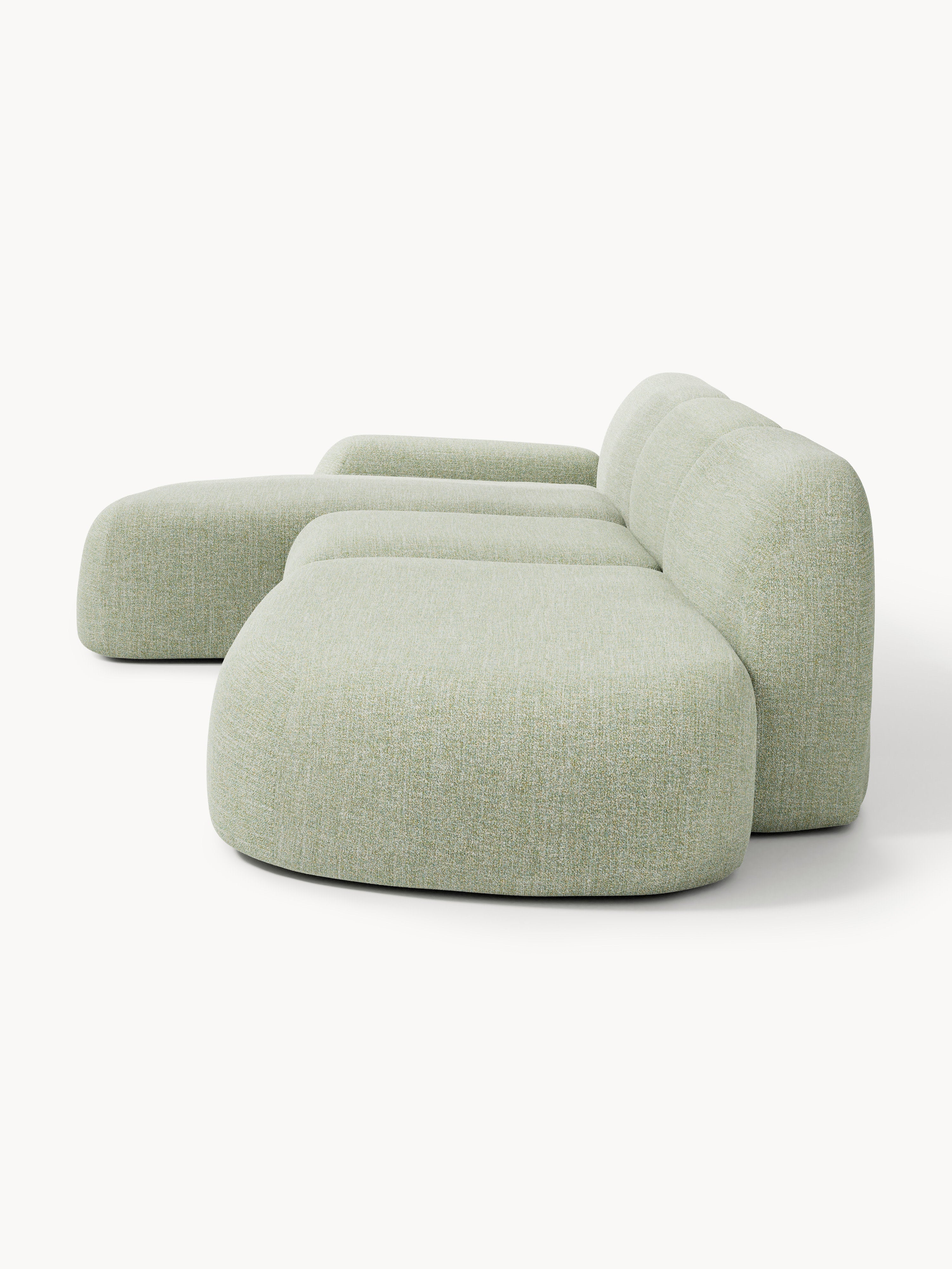 Wolke Modular Bouclé Corner Sofa (4-seater) with Chaise End