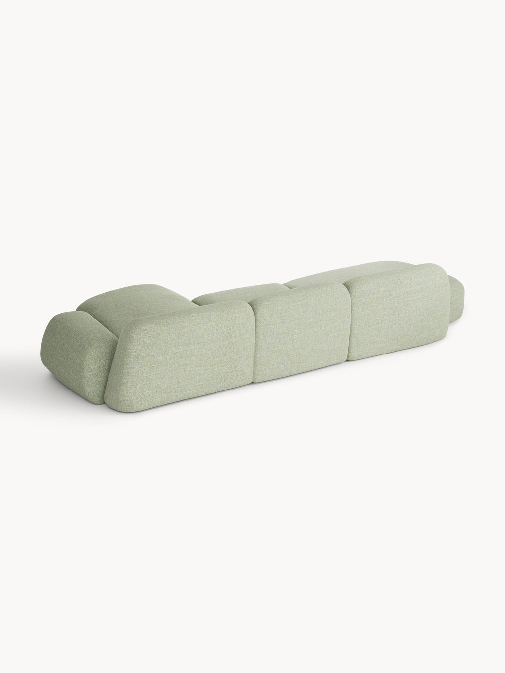 Wolke Modular Bouclé Corner Sofa (4-seater) with Chaise End