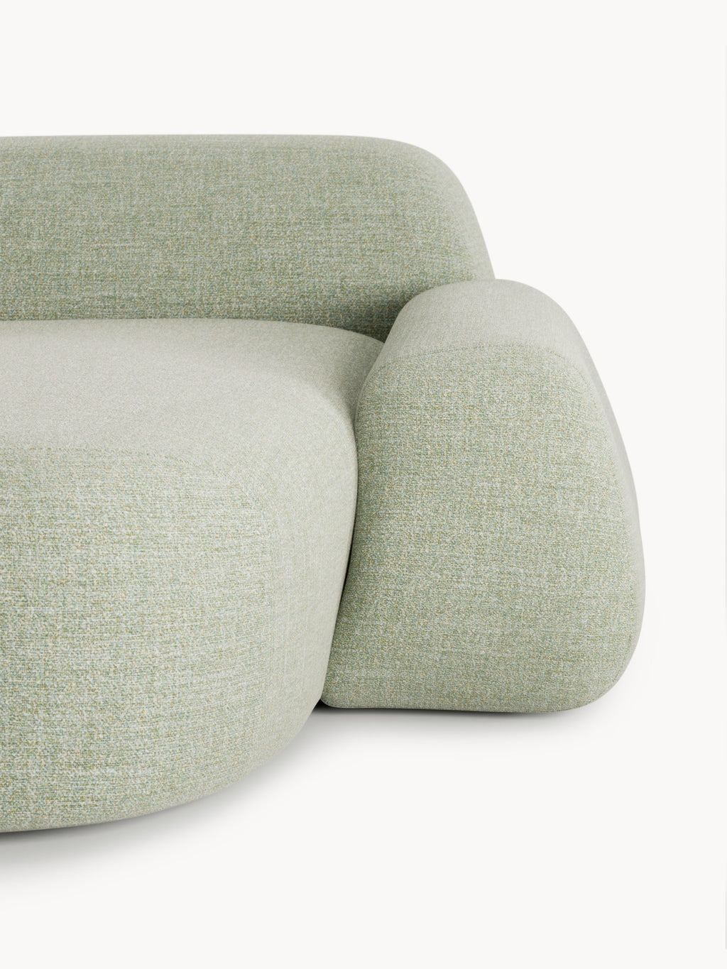 Wolke Modular Bouclé Corner Sofa (4-seater) with Chaise End