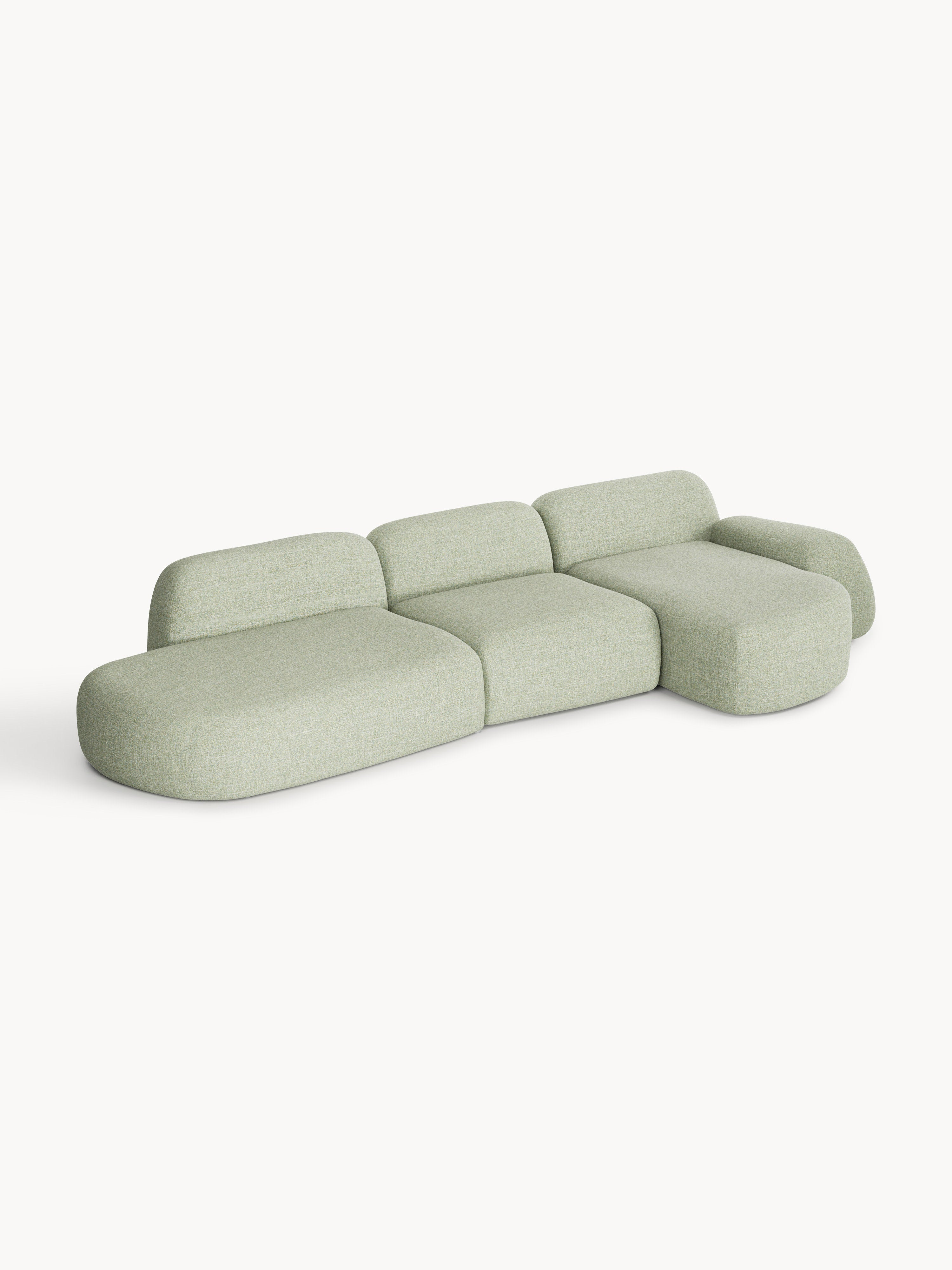 Wolke Modular Bouclé Corner Sofa (4-seater) with Chaise End