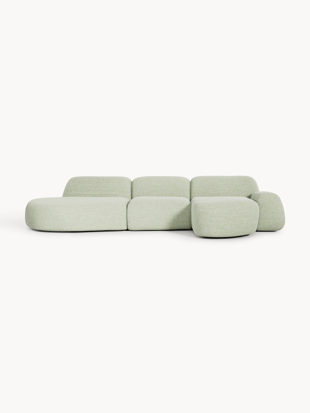 Wolke Modular Bouclé Corner Sofa (4-seater) with Chaise End