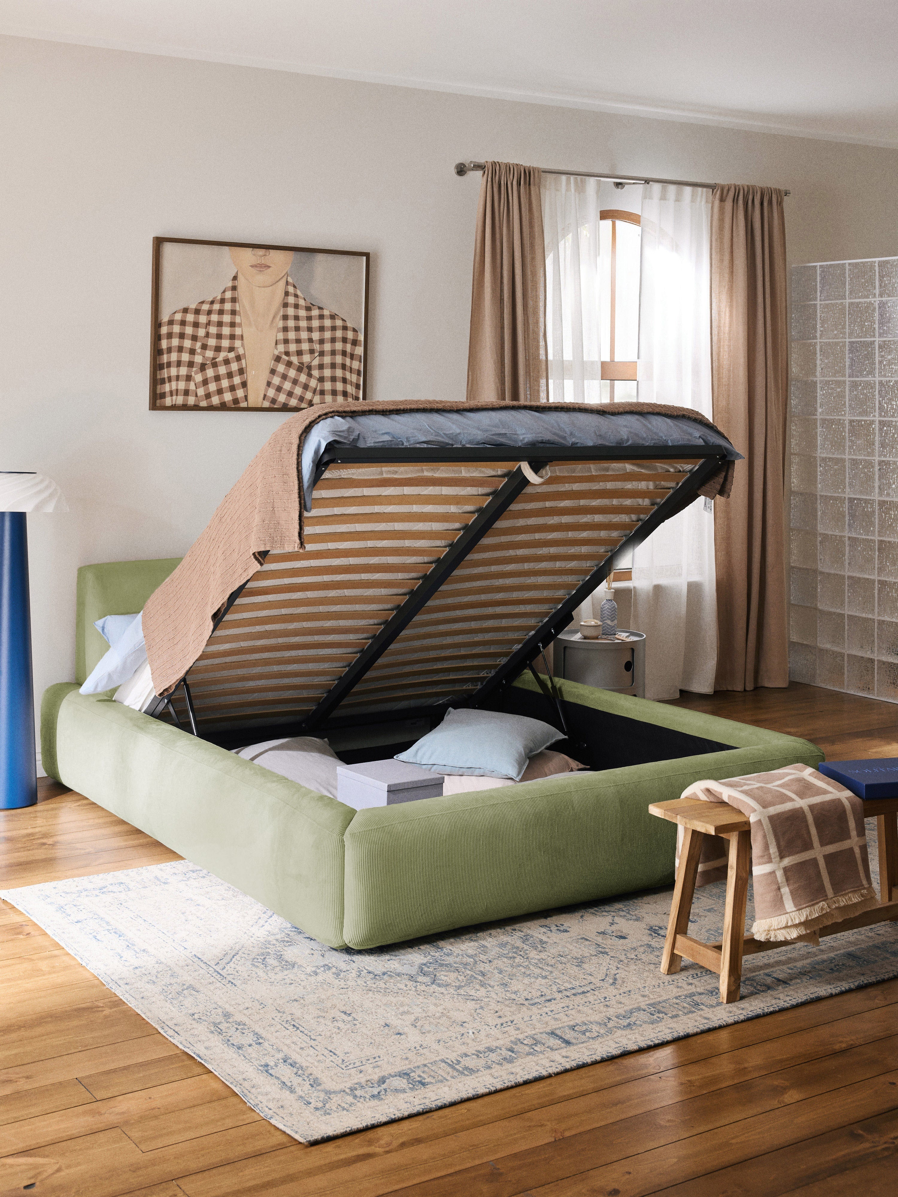 Melva Upholstered Bed with Storage