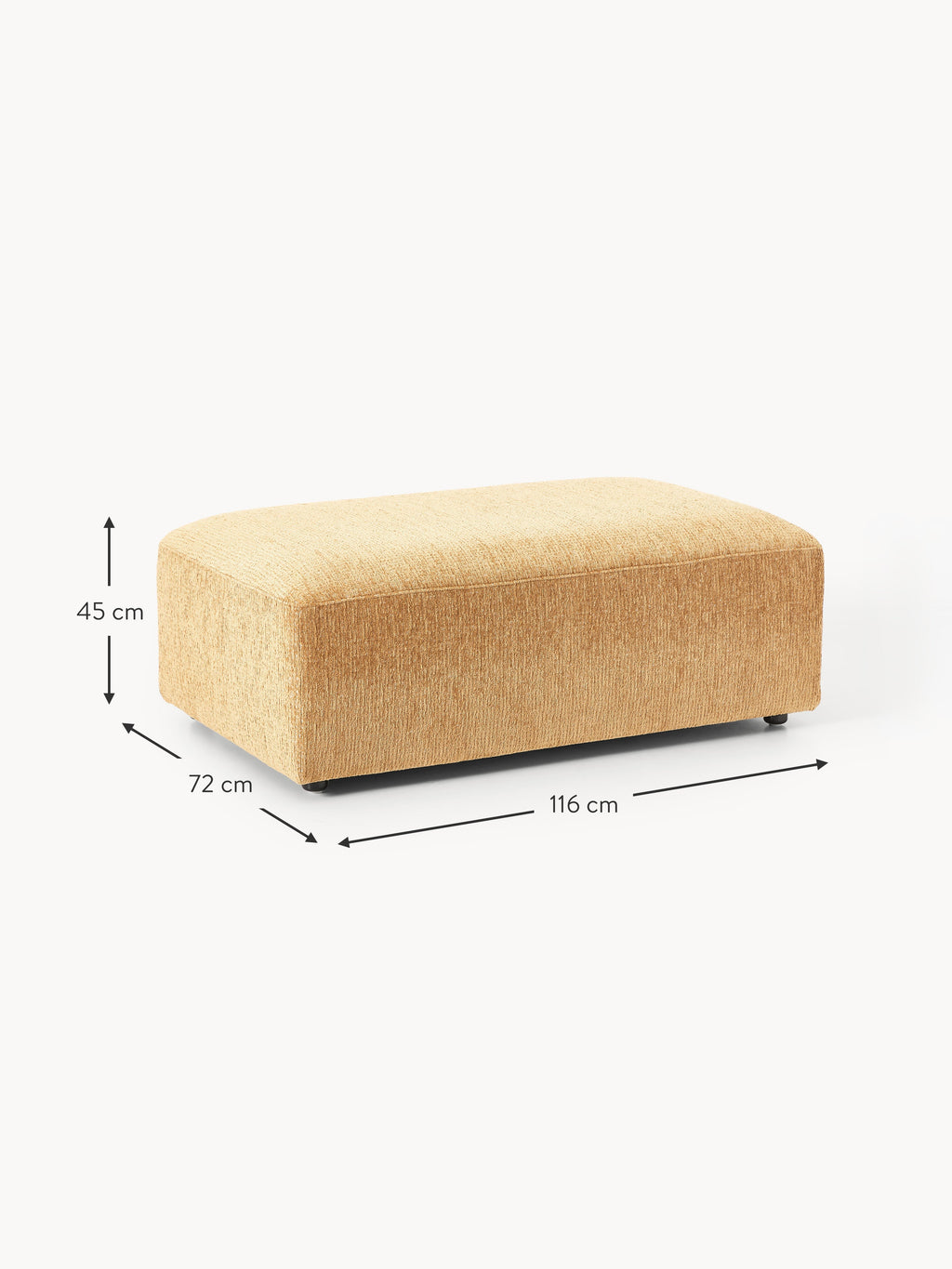 Melva XL Ottoman, W 116 x D 72 cm