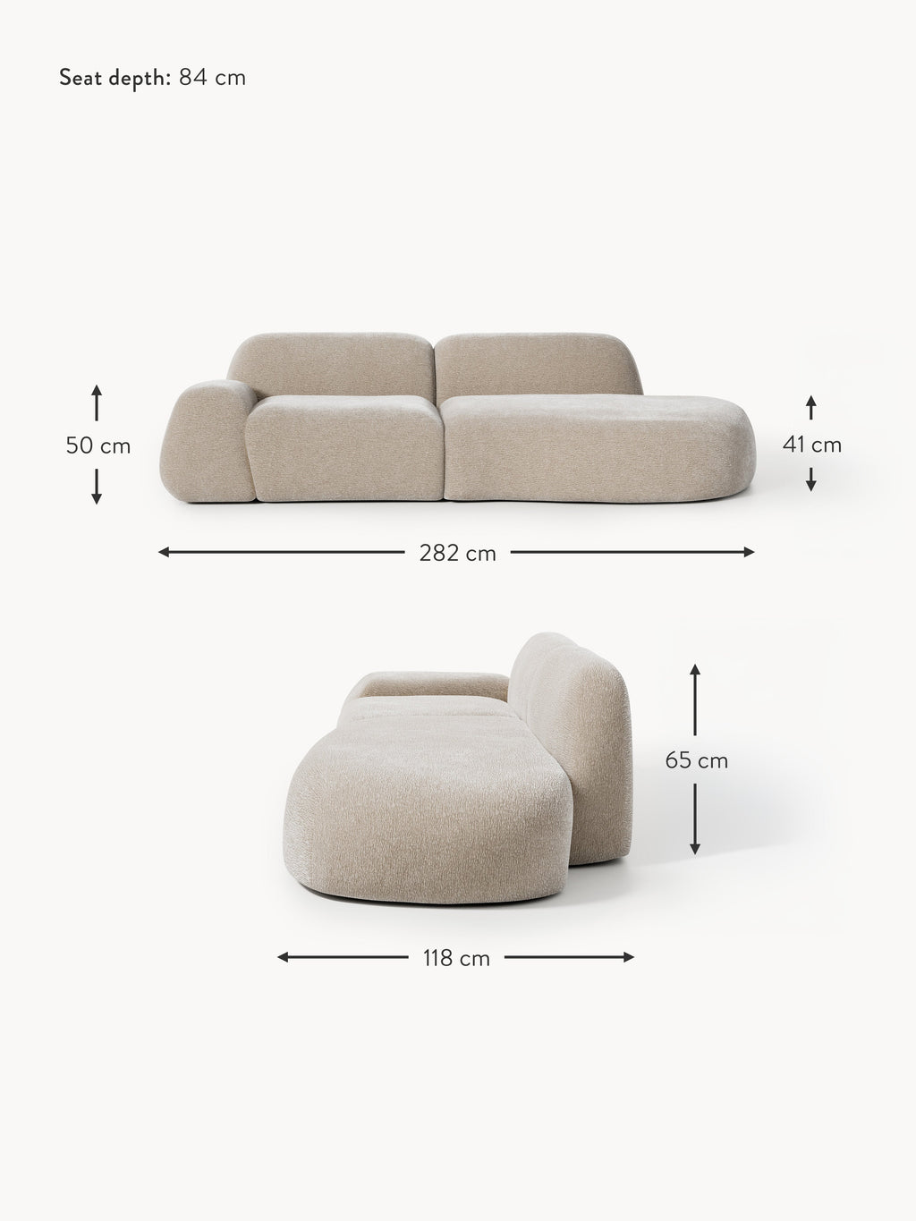 Wolke Modular Chaise (3-seater)