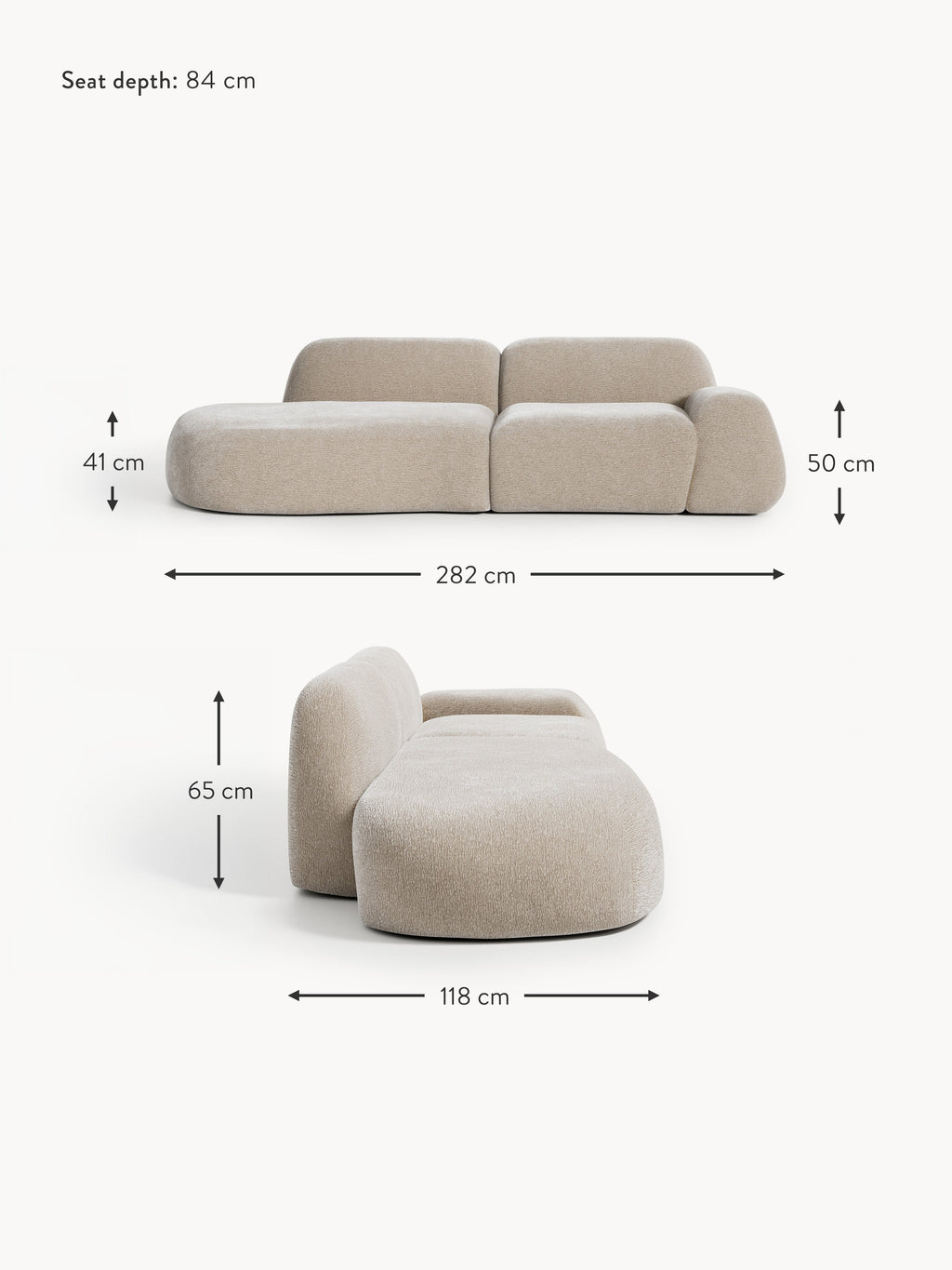 Wolke Modular Chaise (3-seater)