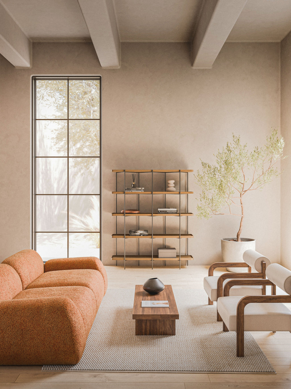 Renee Large Wooden Shelving Unit