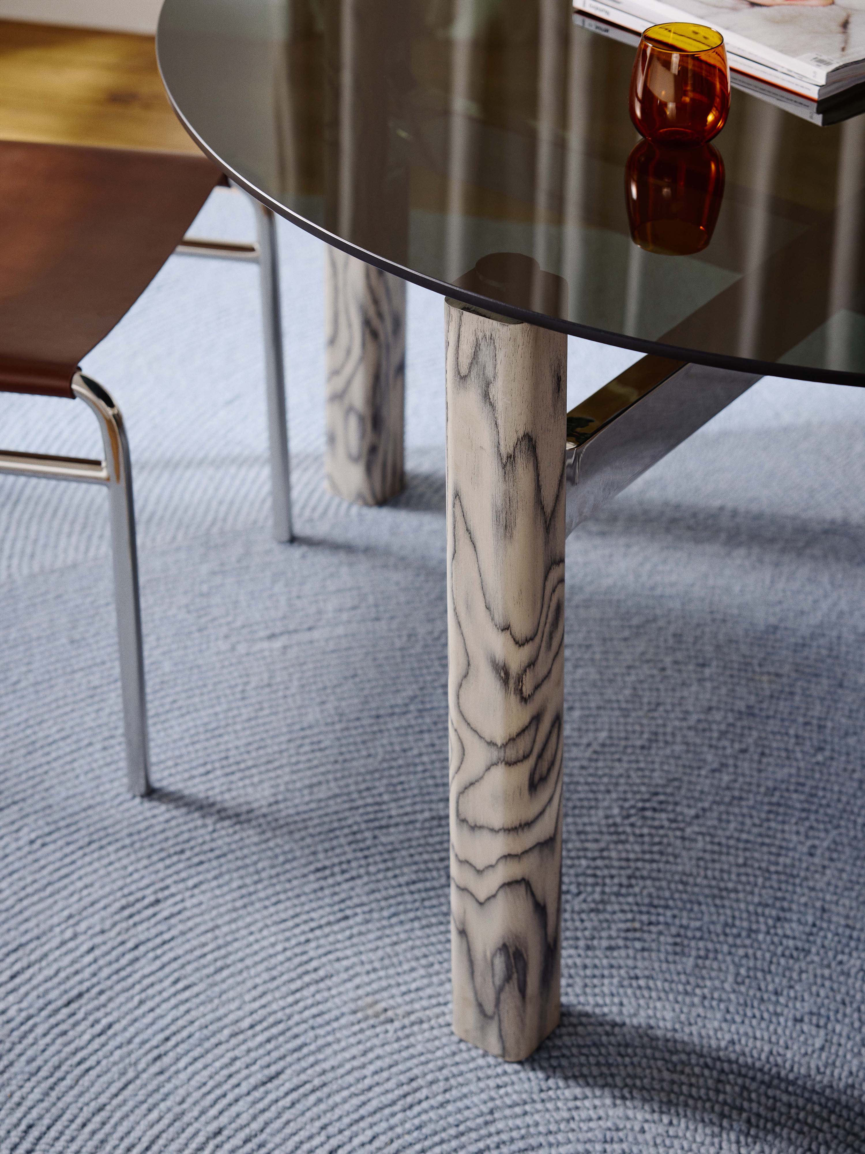 Sam Dining Table with Glass Top, in various sizes