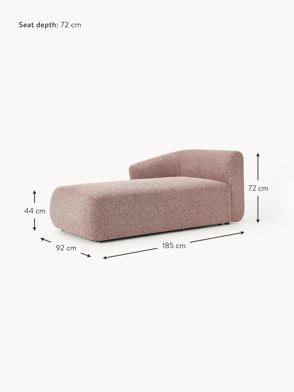 Sofia Bouclé Corner Chaise Module