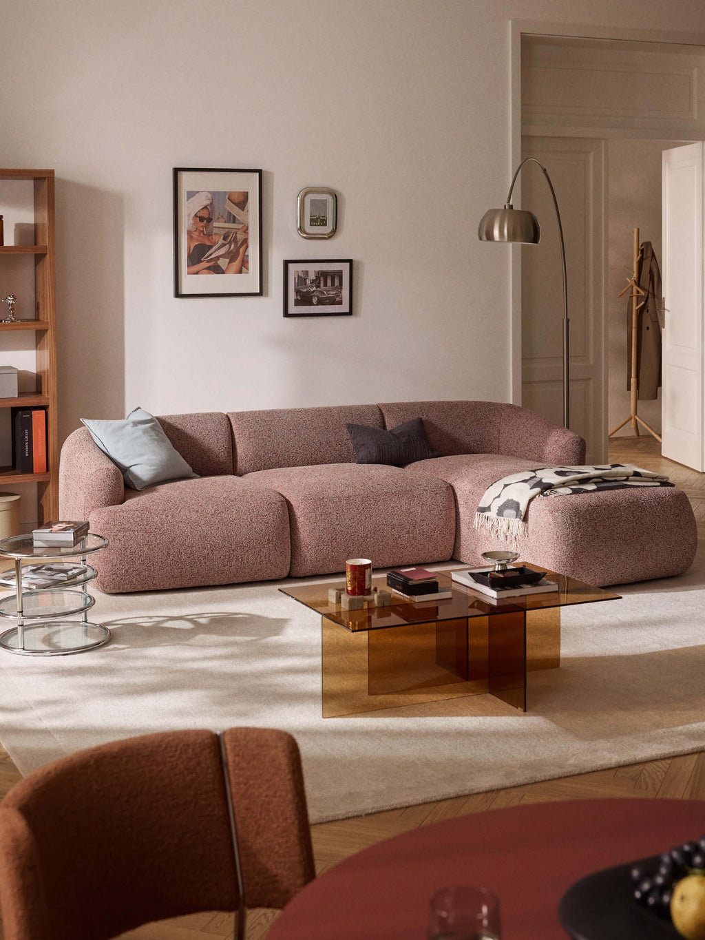 Sofia Bouclé Corner Chaise Module