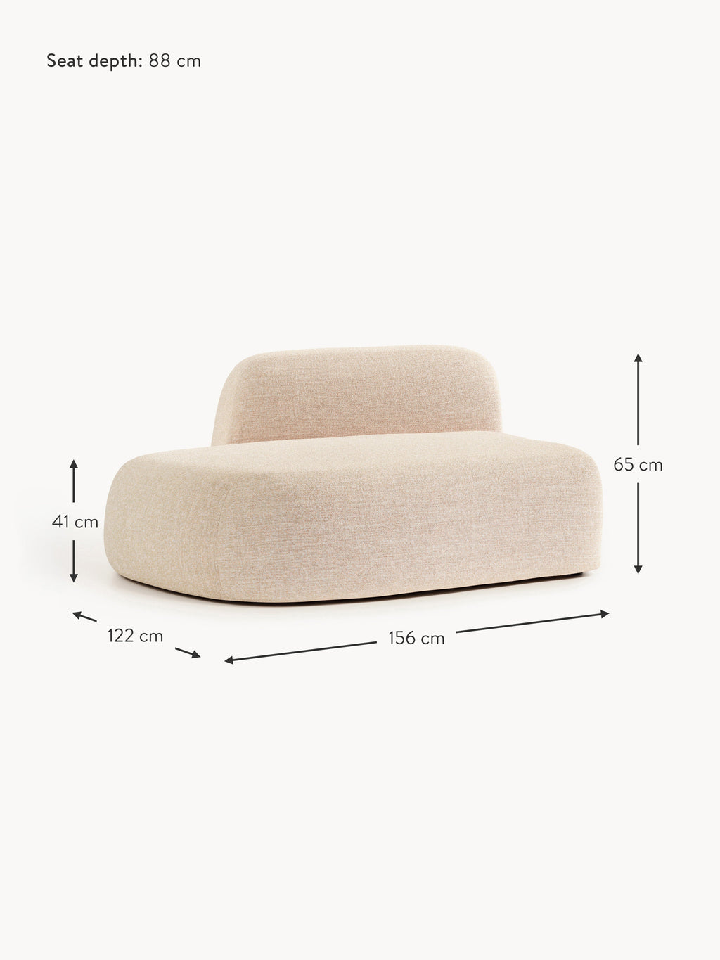 Wolke Bouclé Chaise Module