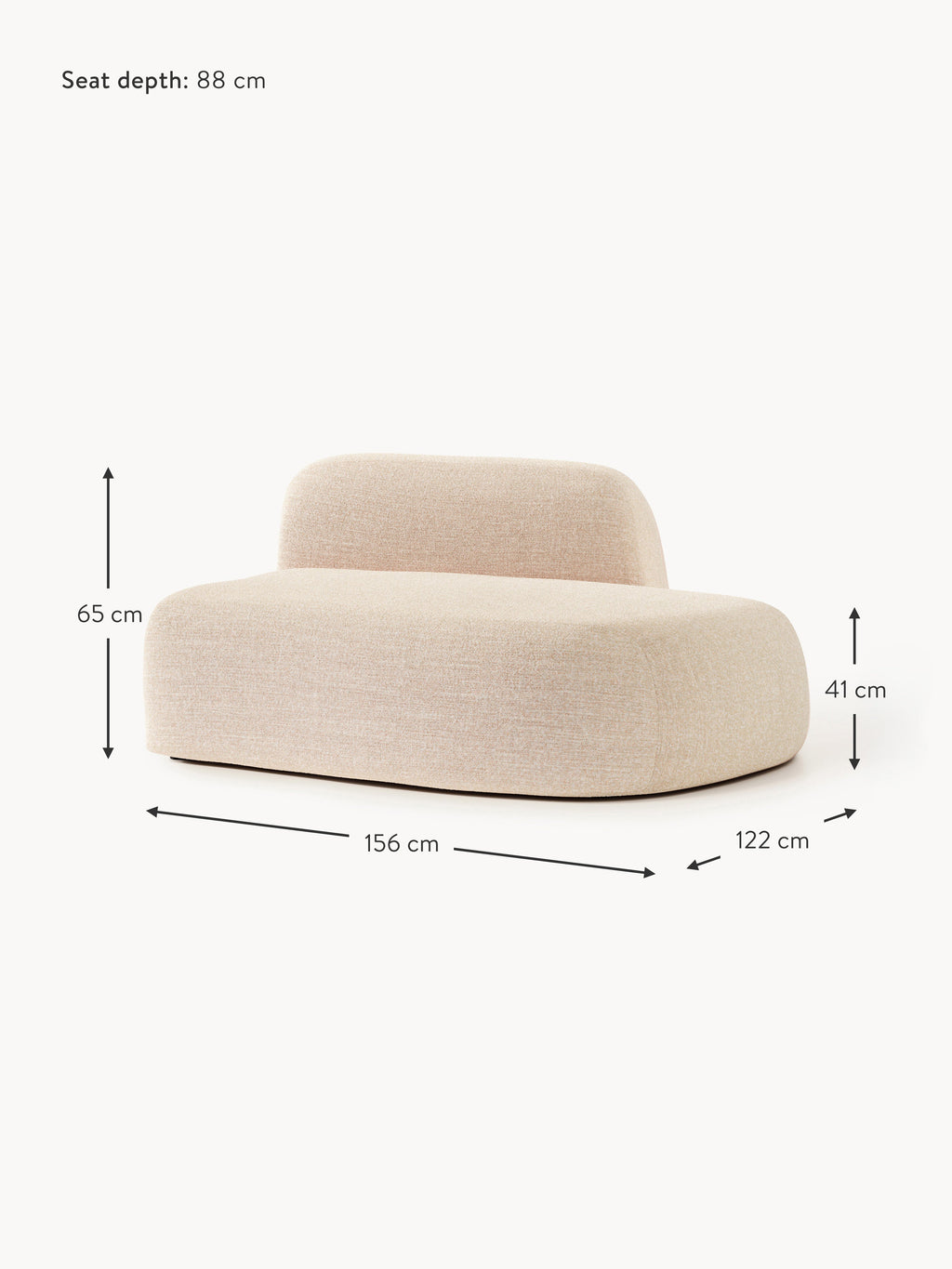 Wolke Bouclé Chaise Module