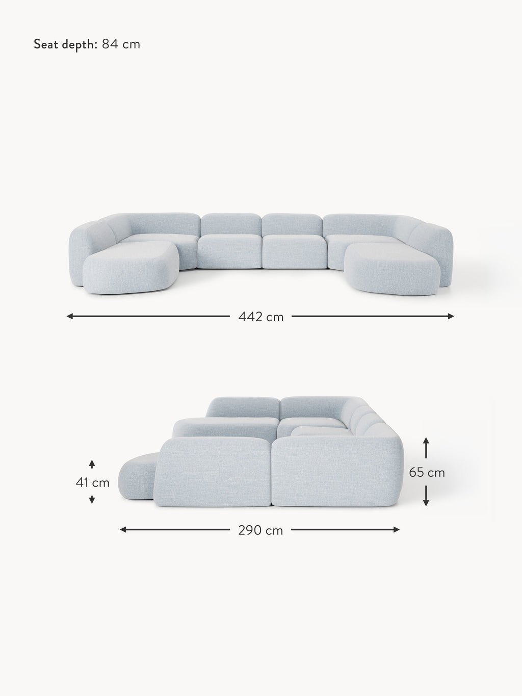 Wolke XL Modular Bouclé Sofa