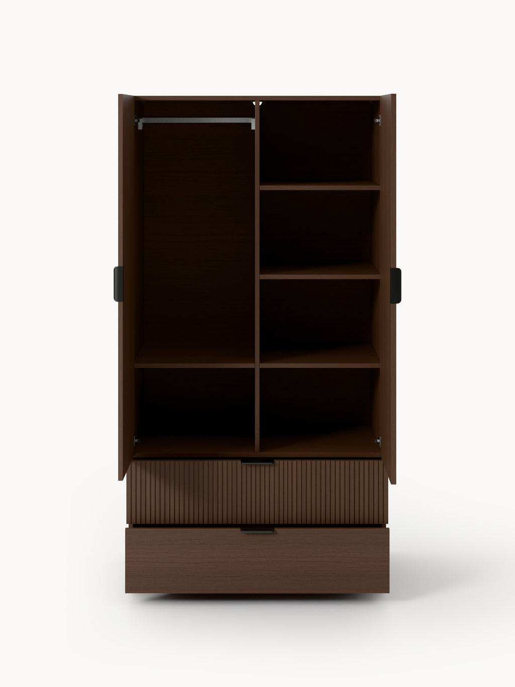 Sato Wooden Compact Wardrobe