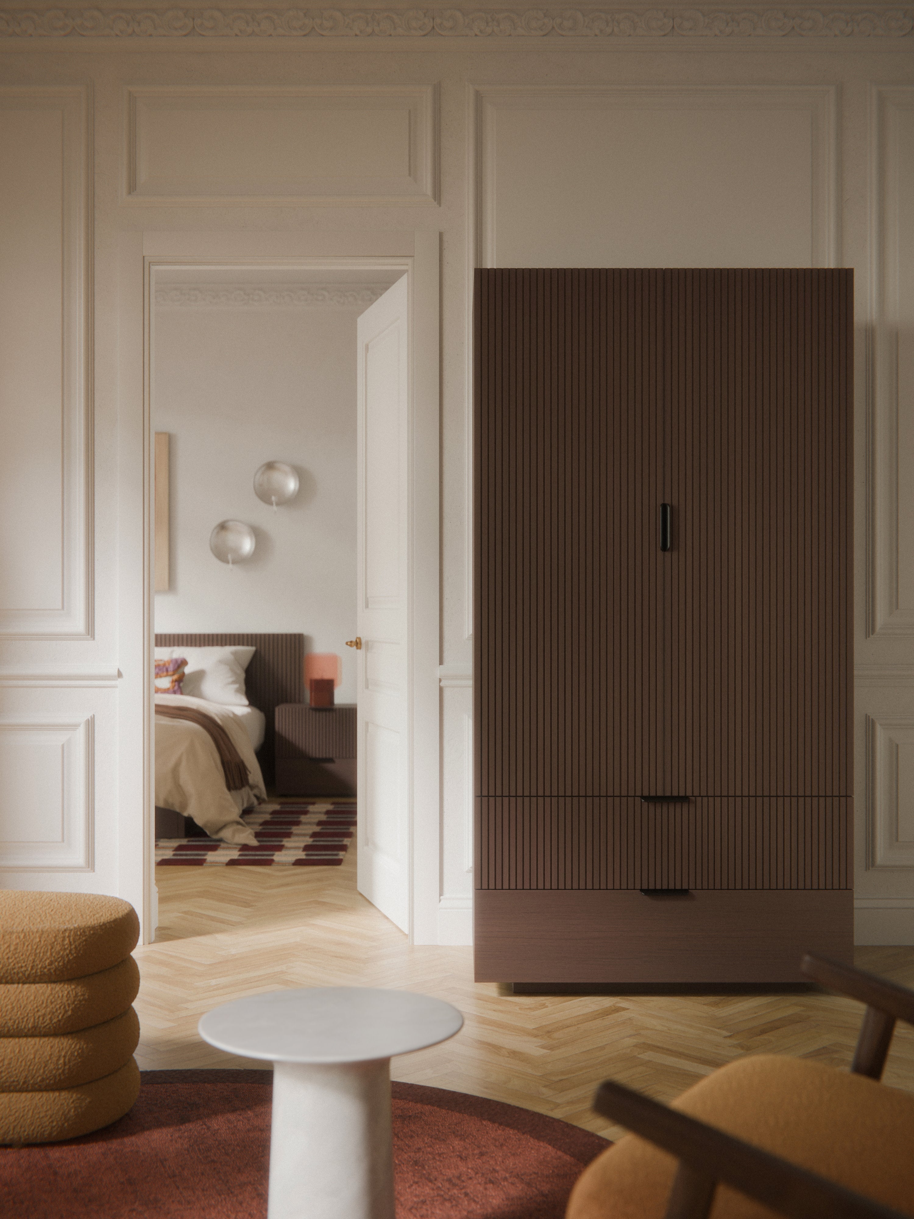 Sato Wooden Compact Wardrobe