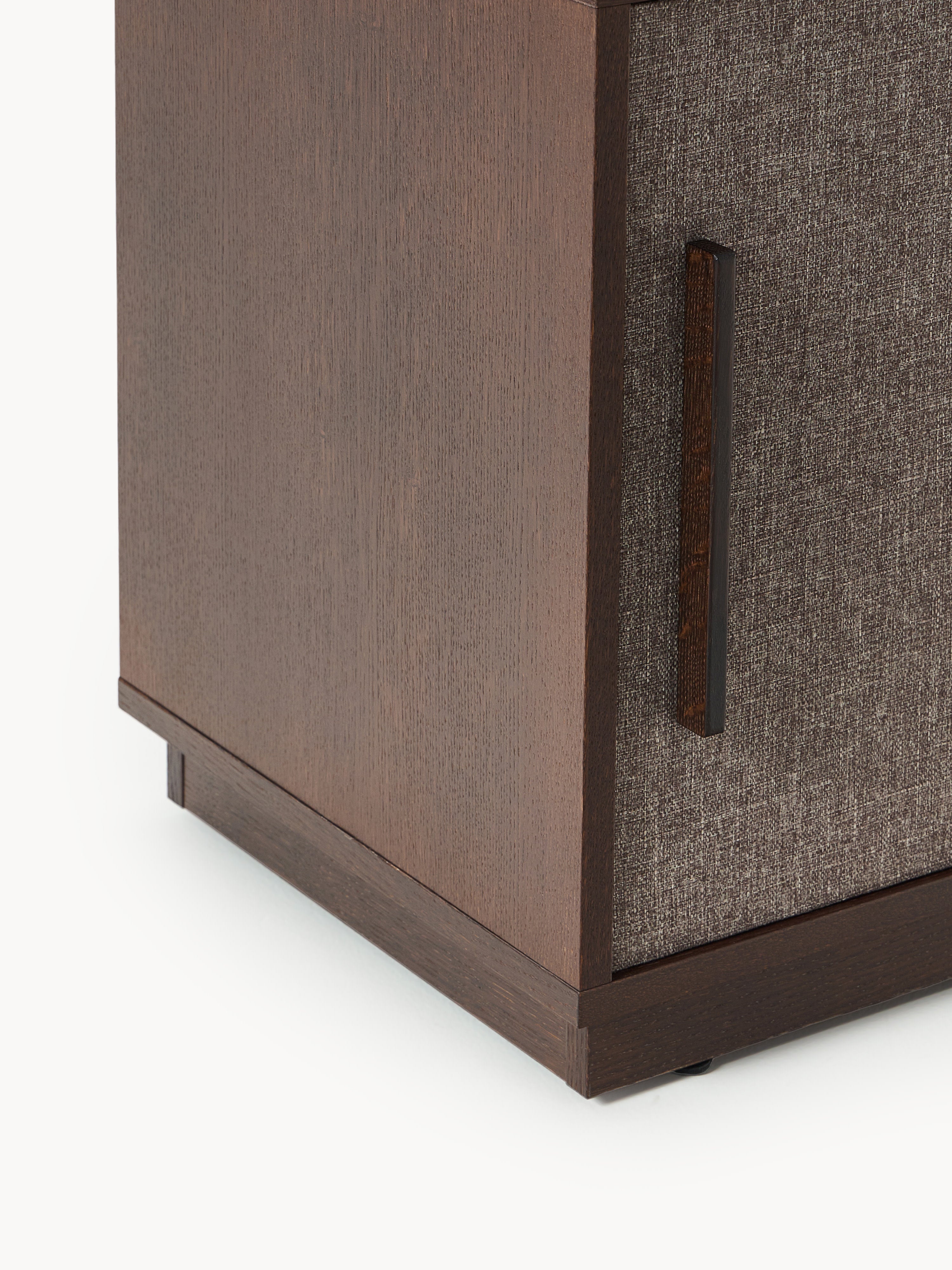 Wisp Wooden TV Stand with Upholstered Front