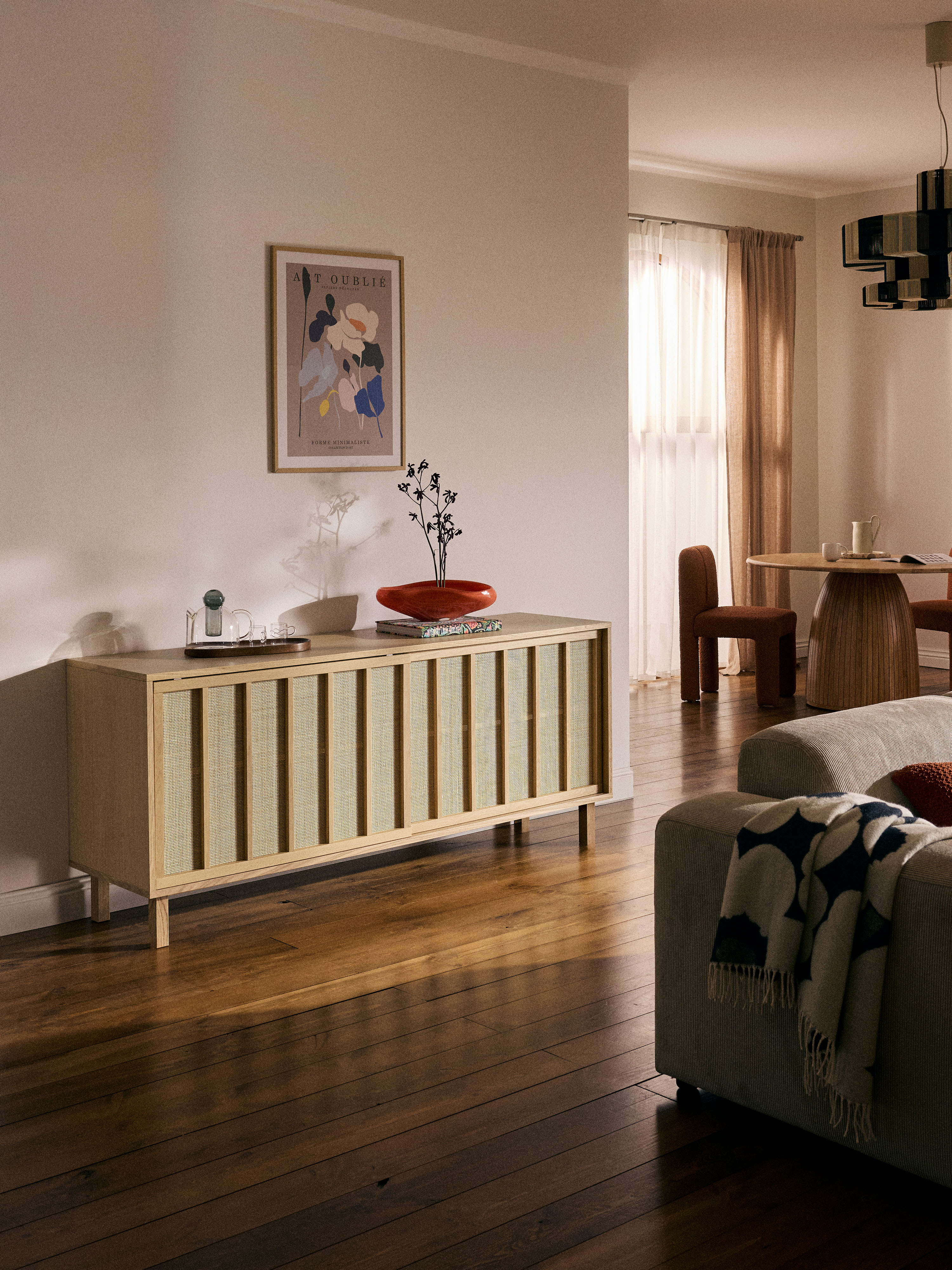 Echo Sideboard with Rattan Fronts