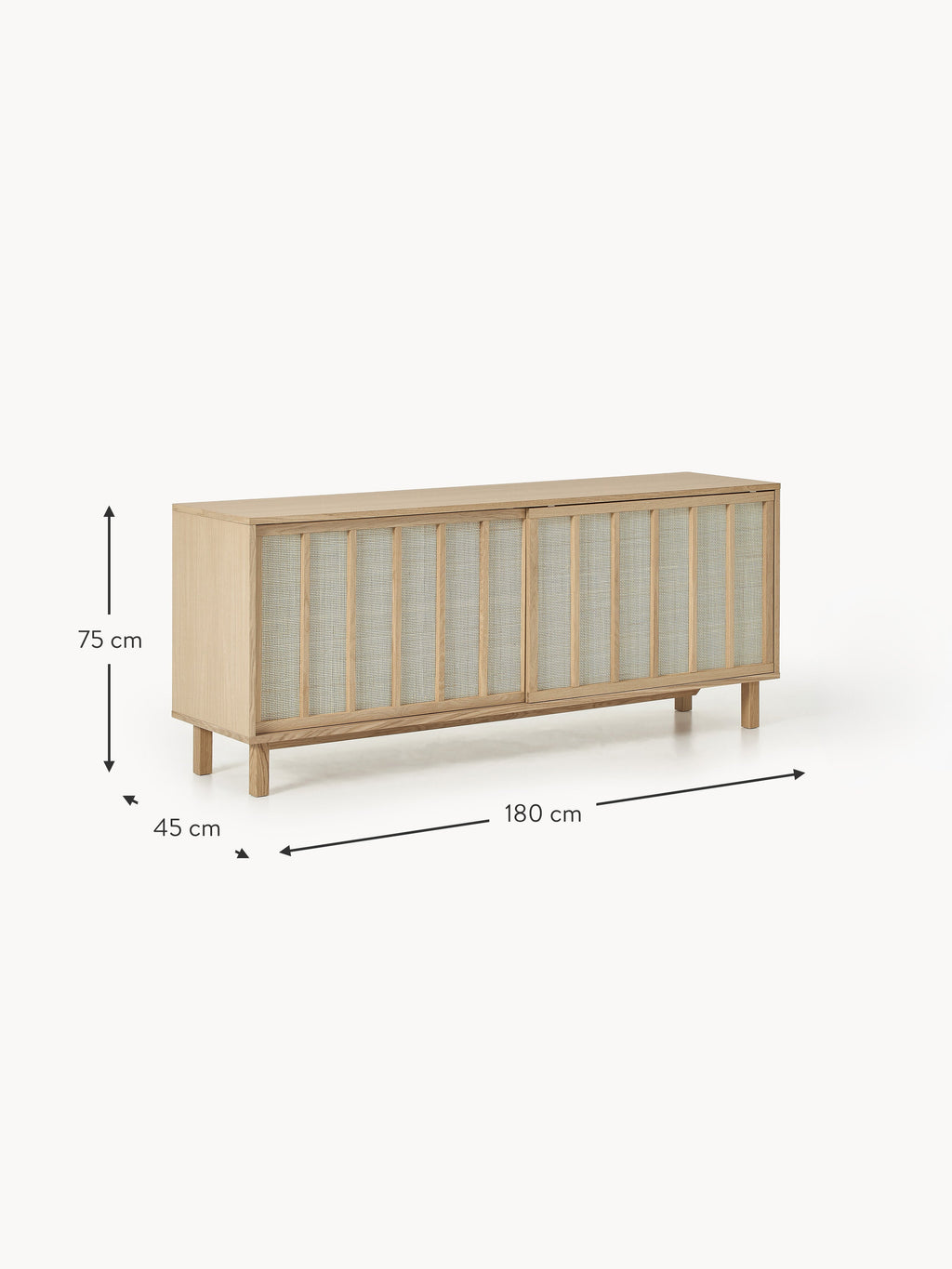 Echo Sideboard with Rattan Fronts
