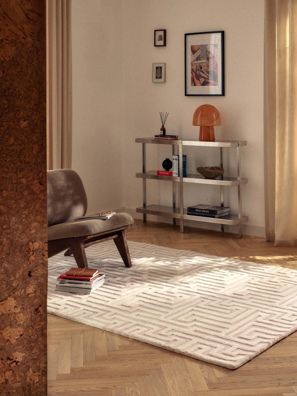 Monty High-Low Wool Rug, Hand-Tufted
