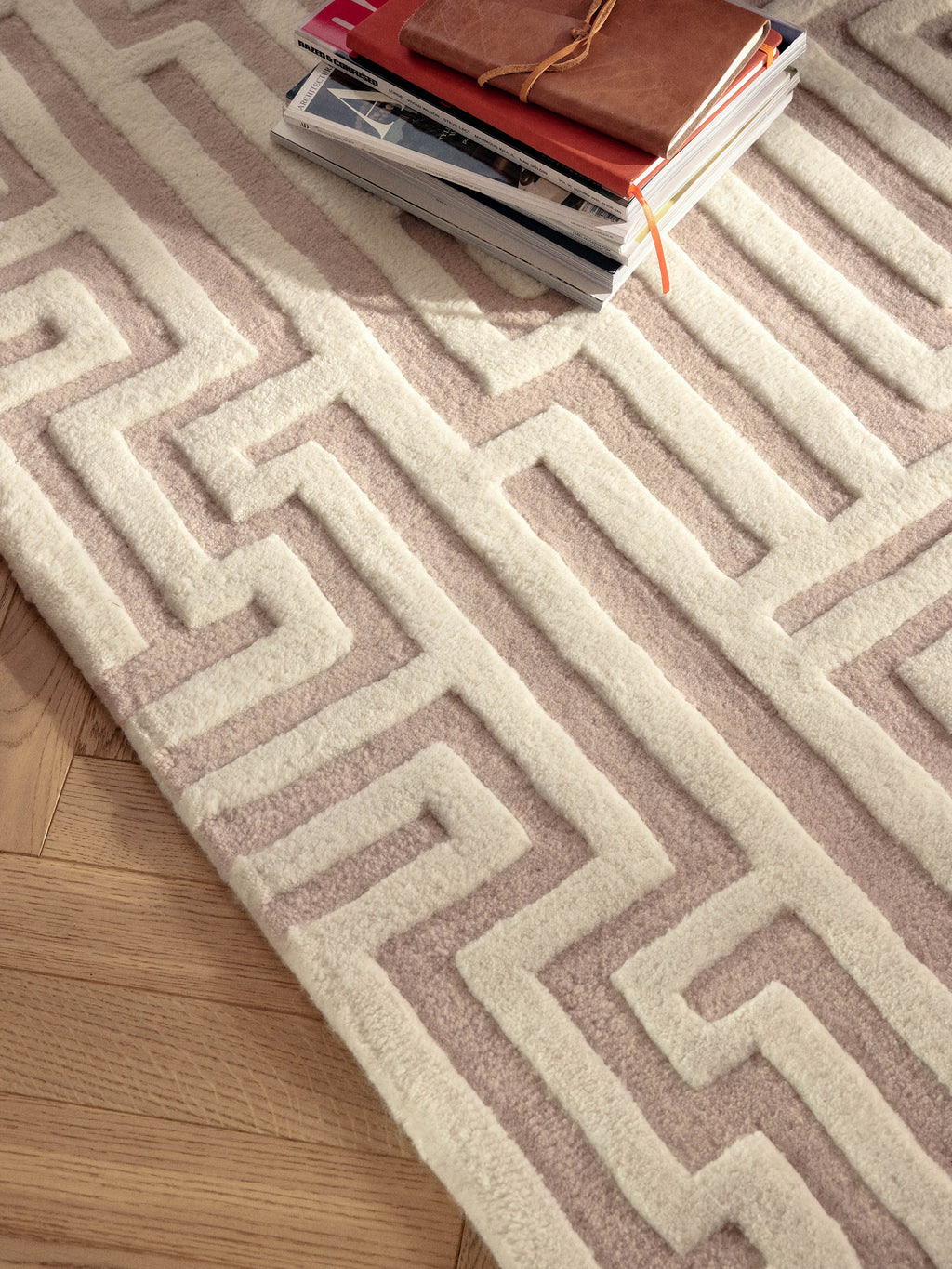 Monty High-Low Wool Rug, Hand-Tufted