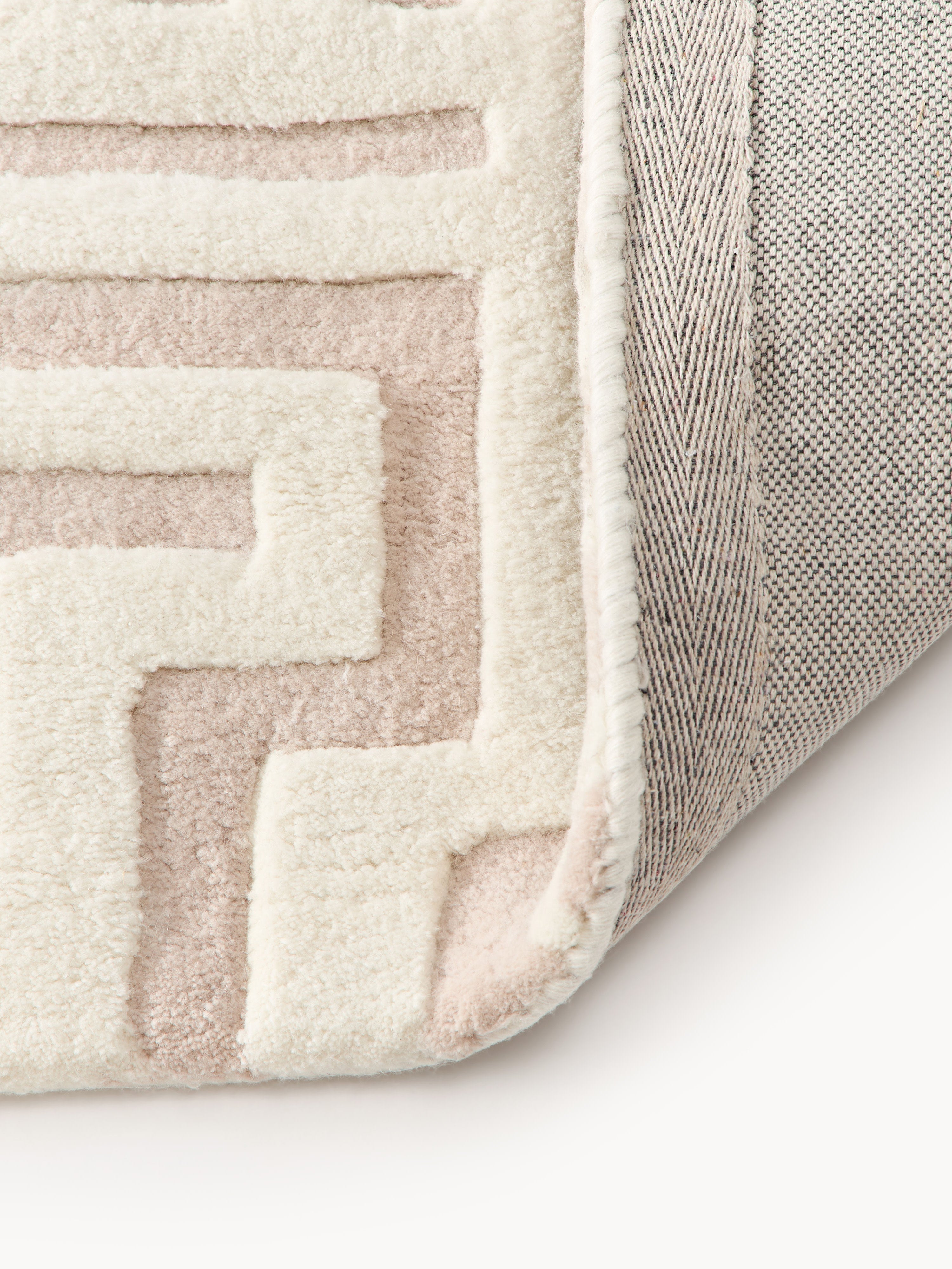 Monty High-Low Wool Rug, Hand-Tufted