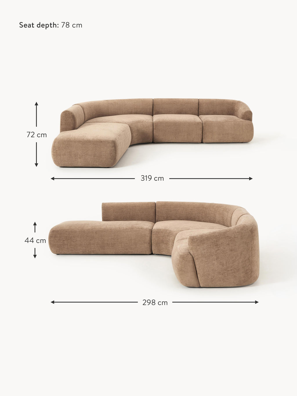 Sofia Modular Corner Sofa (4-seater)
