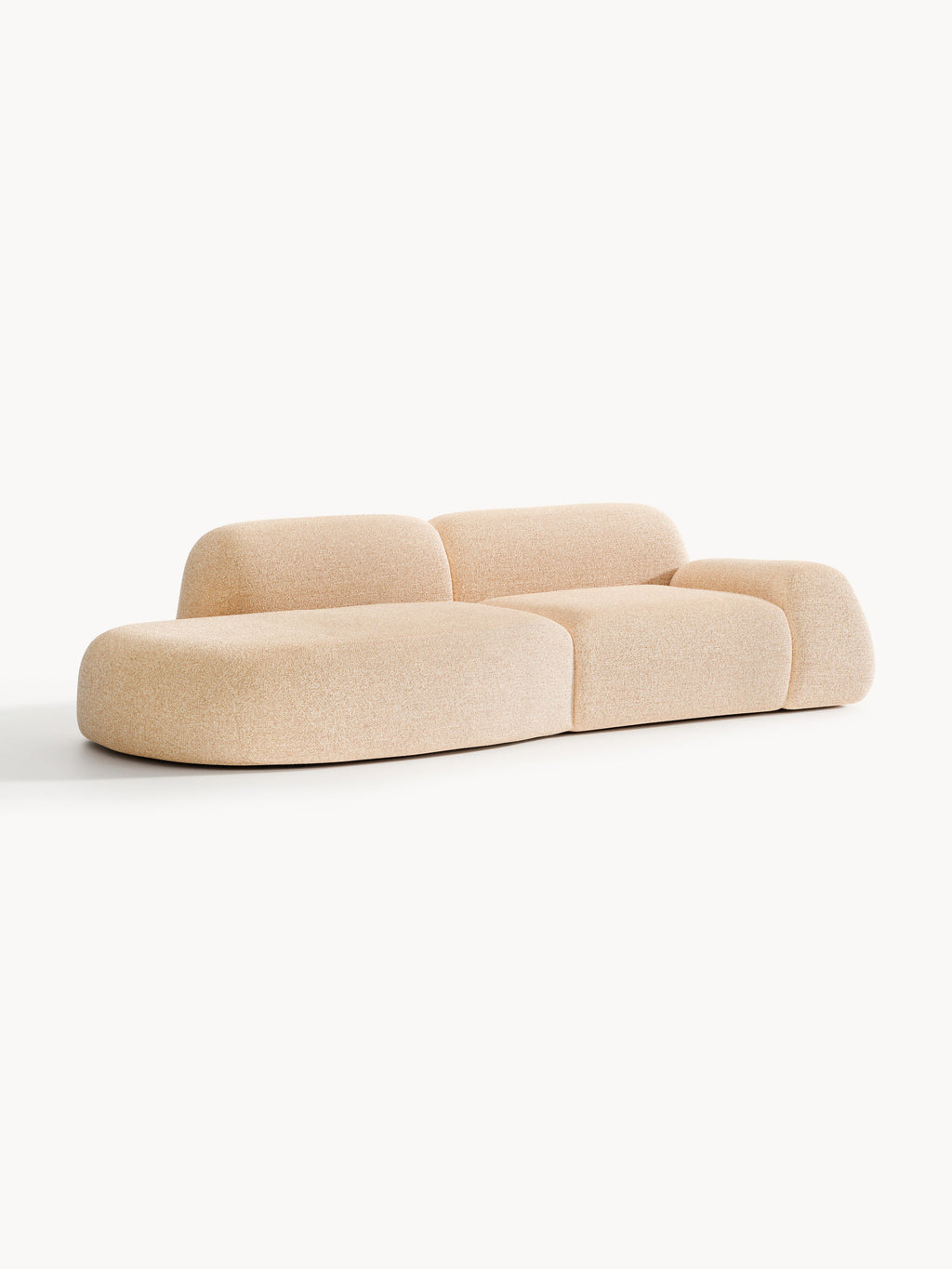 Wolke Modular Bouclé Chaise (3-seater)