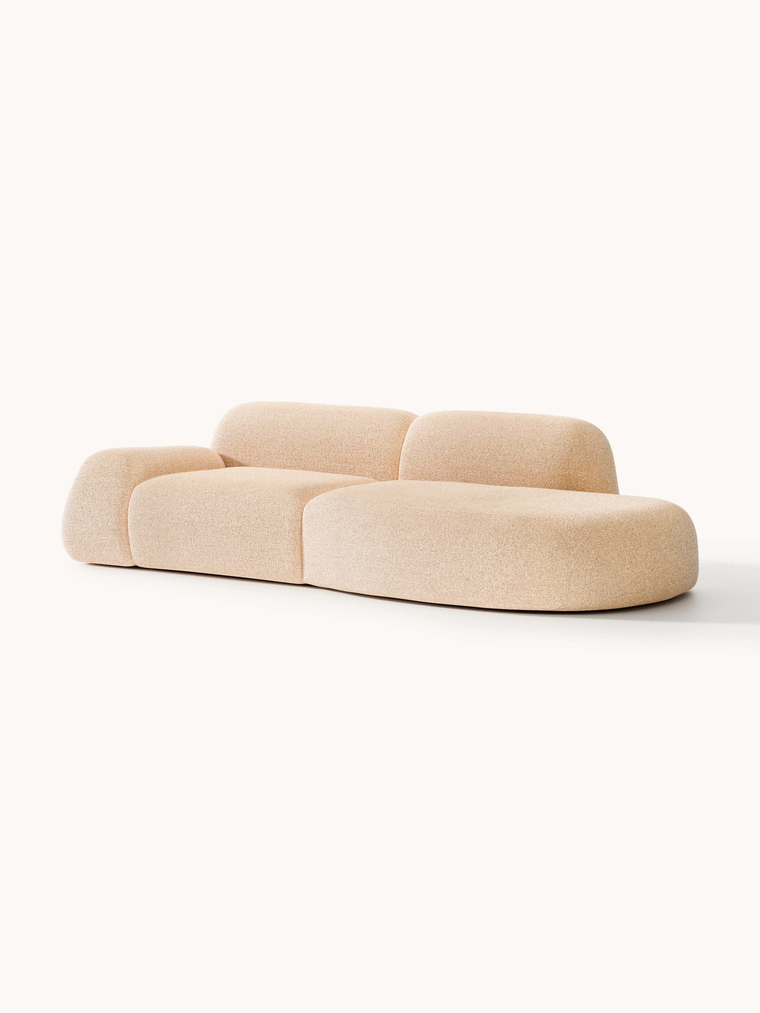 Wolke Modular Bouclé Chaise (3-seater)