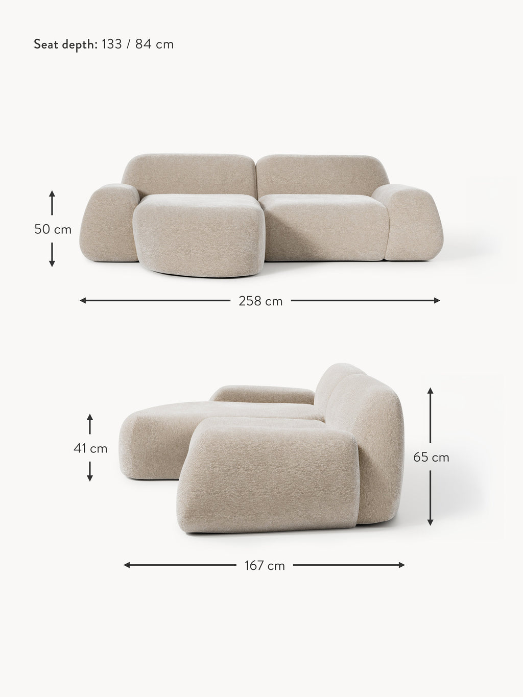Wolke Modular Corner Sofa (3-seater)