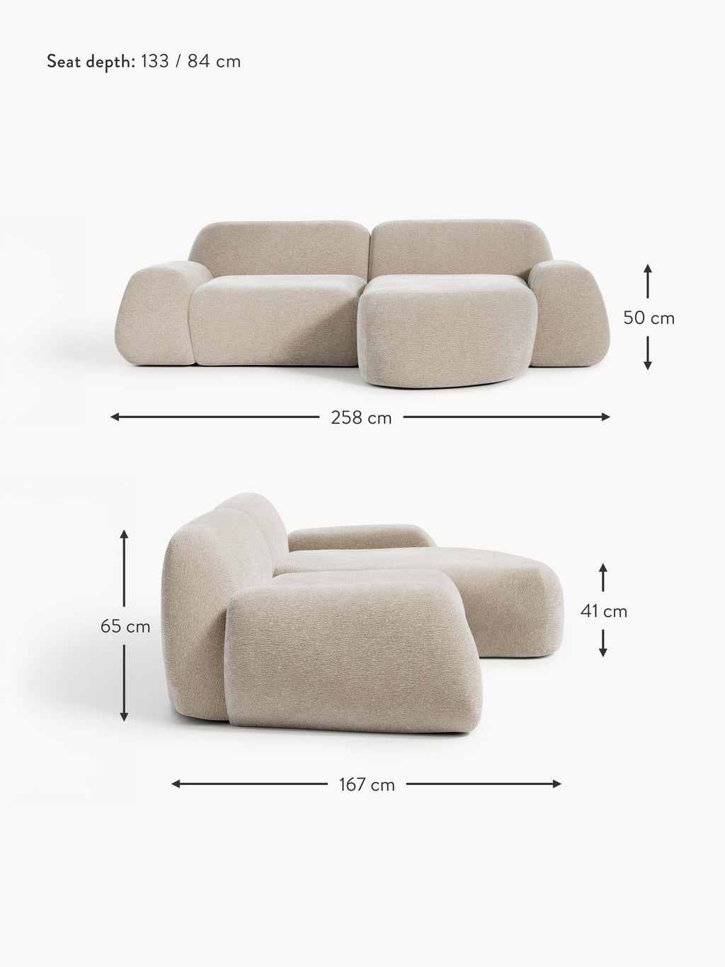 Wolke Modular Corner Sofa (3-seater)