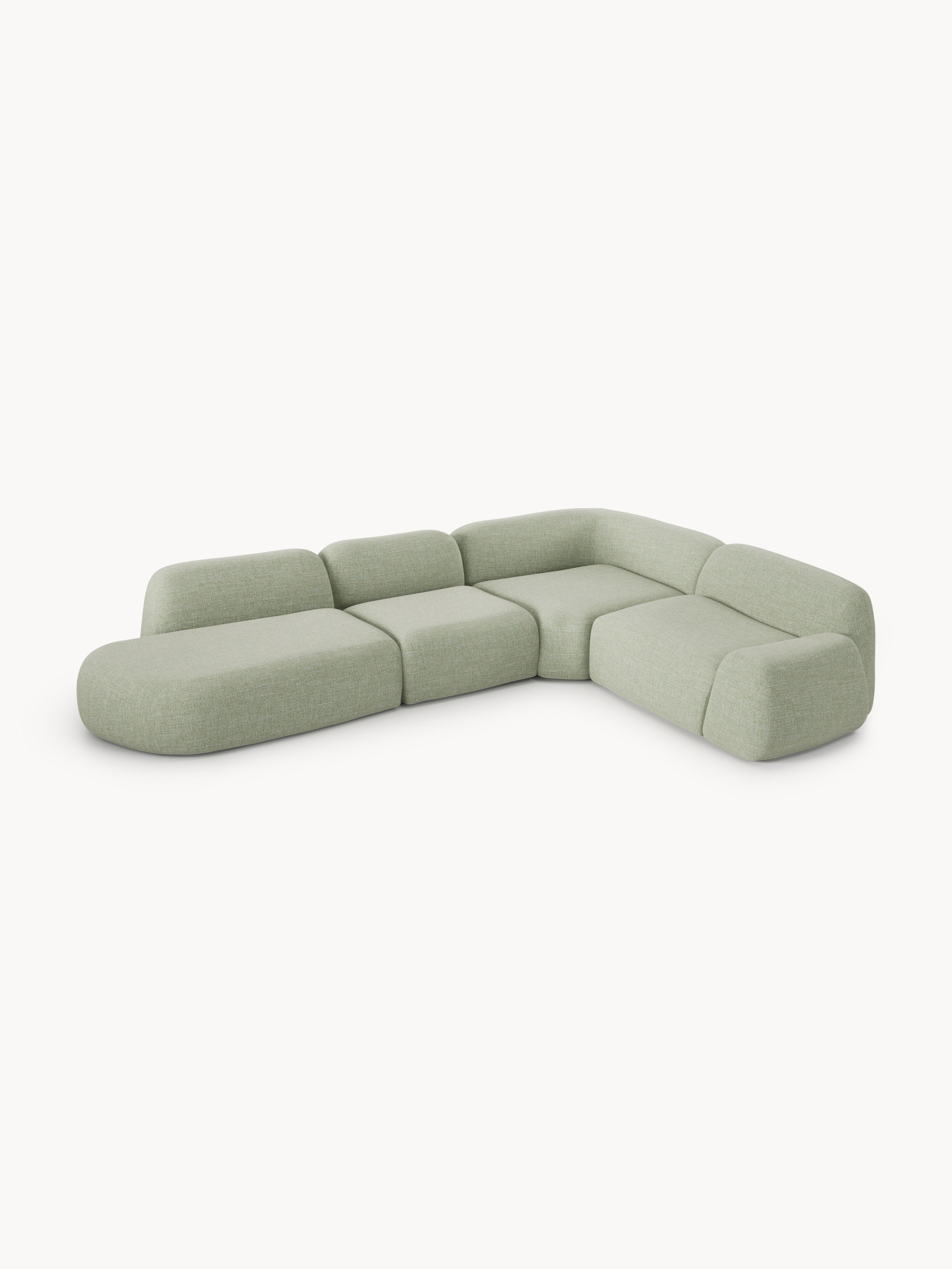 Wolke XL Modular Bouclé Corner Sofa with Chaise End