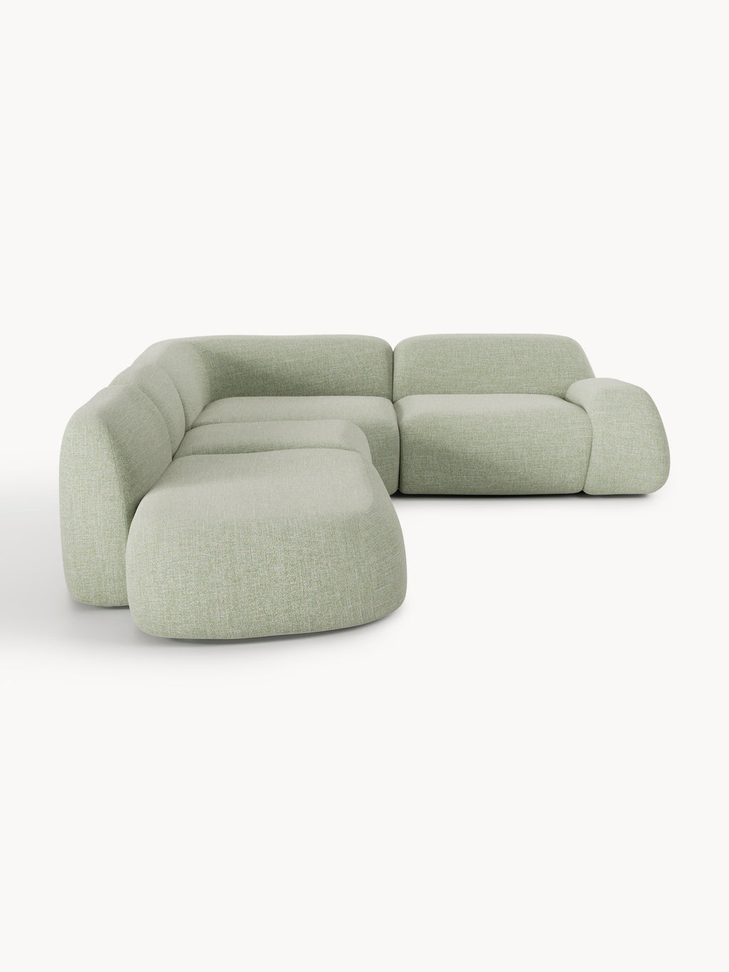 Wolke XL Modular Bouclé Corner Sofa with Chaise End