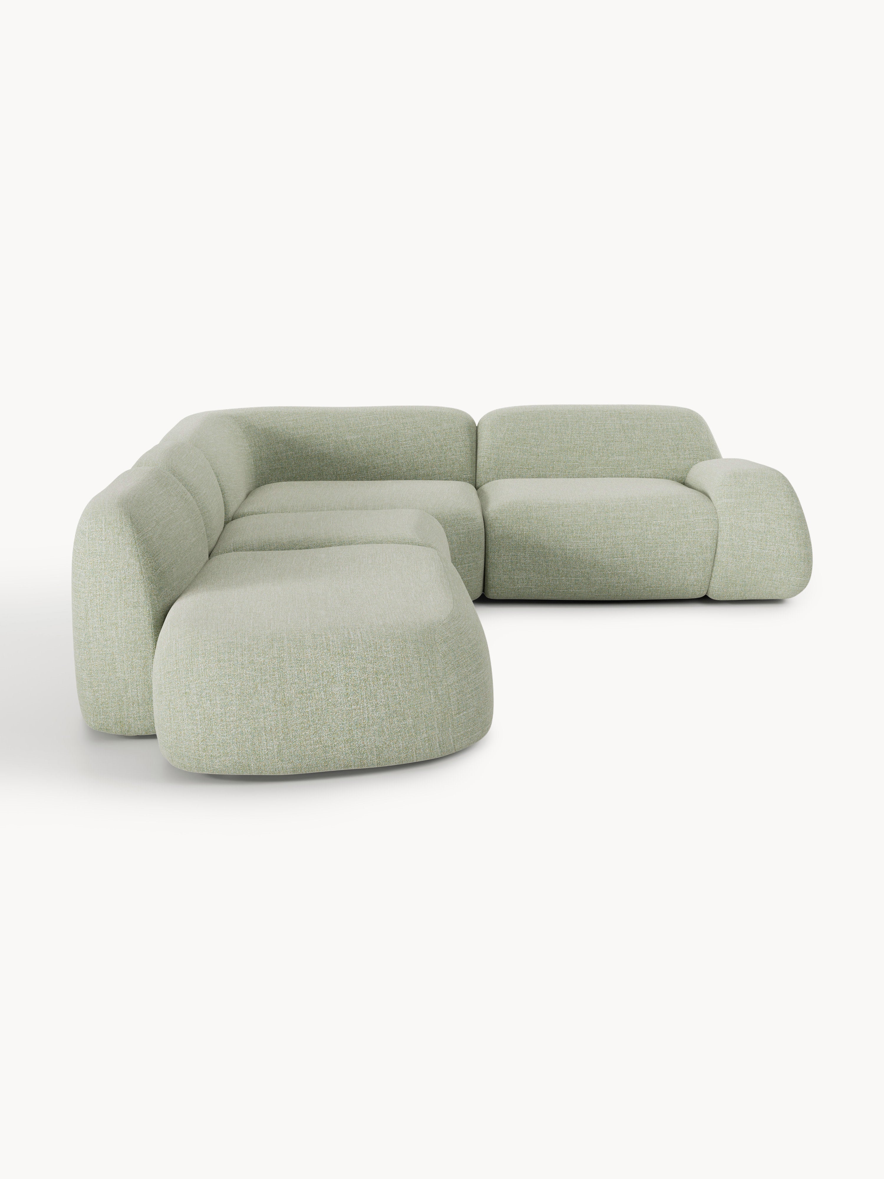 Wolke XL Modular Bouclé Corner Sofa with Chaise End