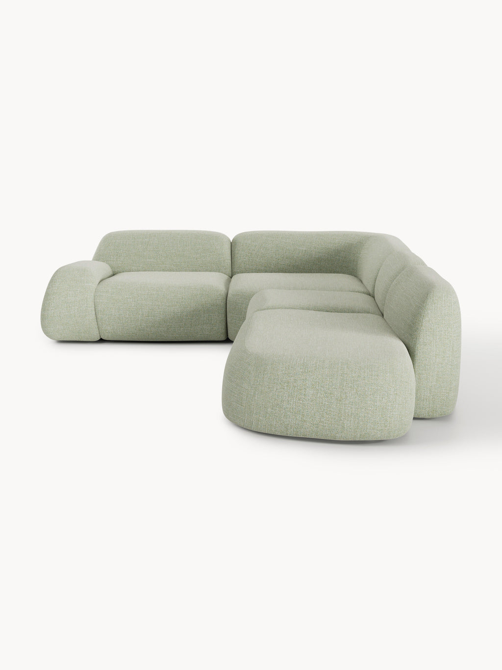 Wolke XL Modular Bouclé Corner Sofa with Chaise End