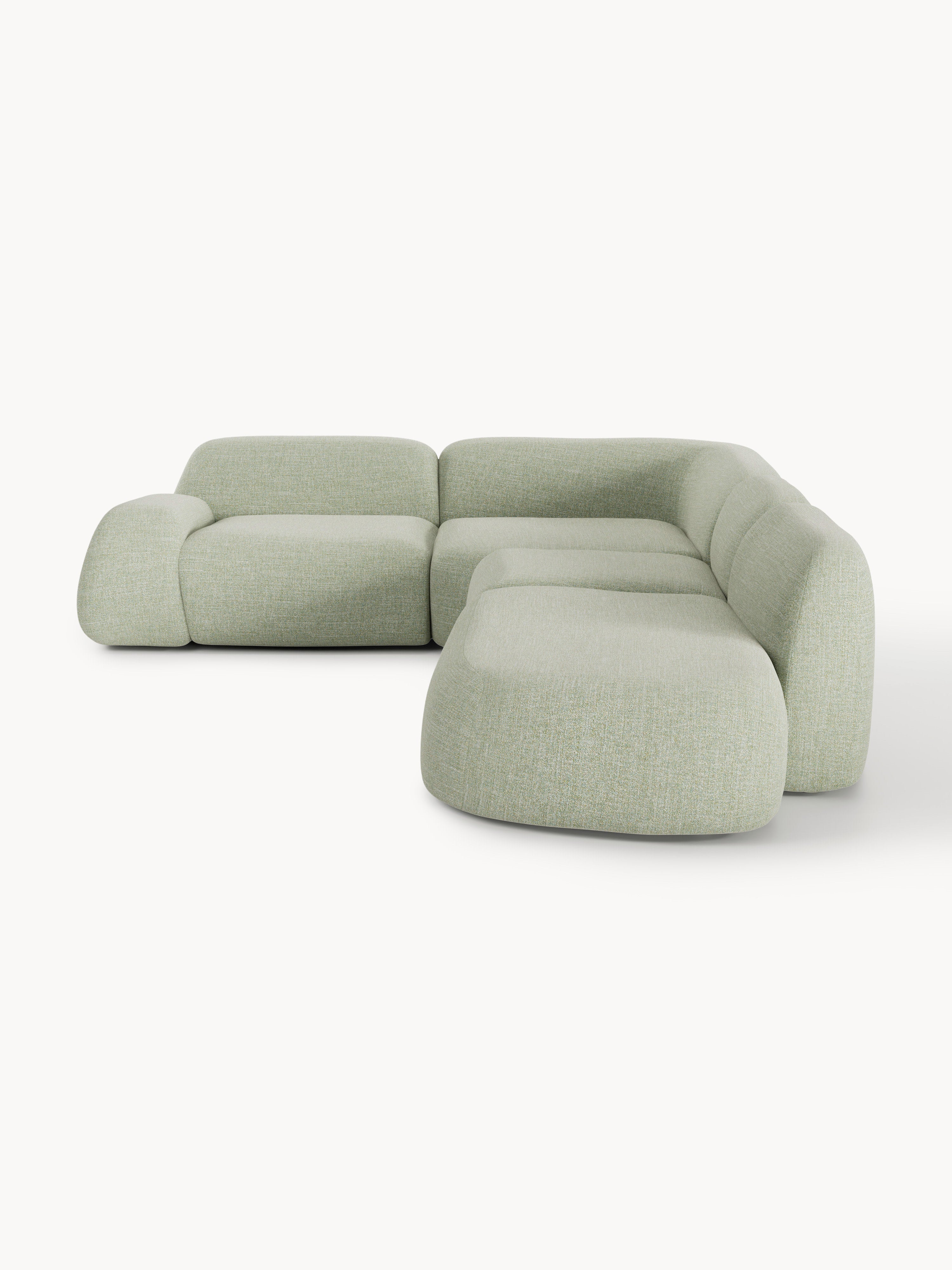 Wolke XL Modular Bouclé Corner Sofa with Chaise End