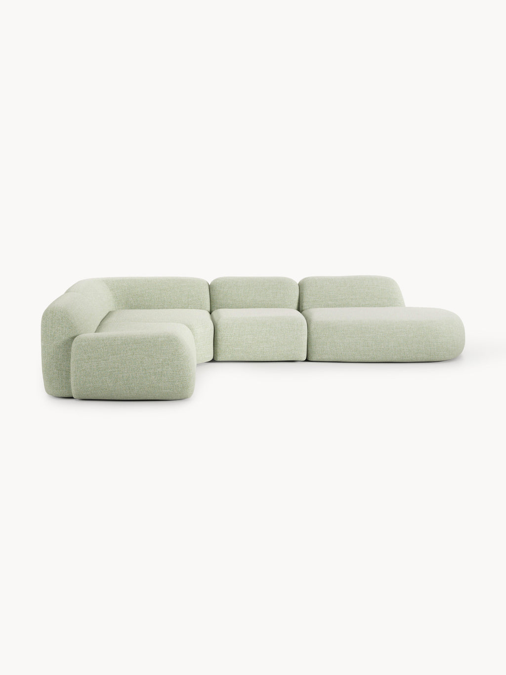 Wolke XL Modular Bouclé Corner Sofa with Chaise End