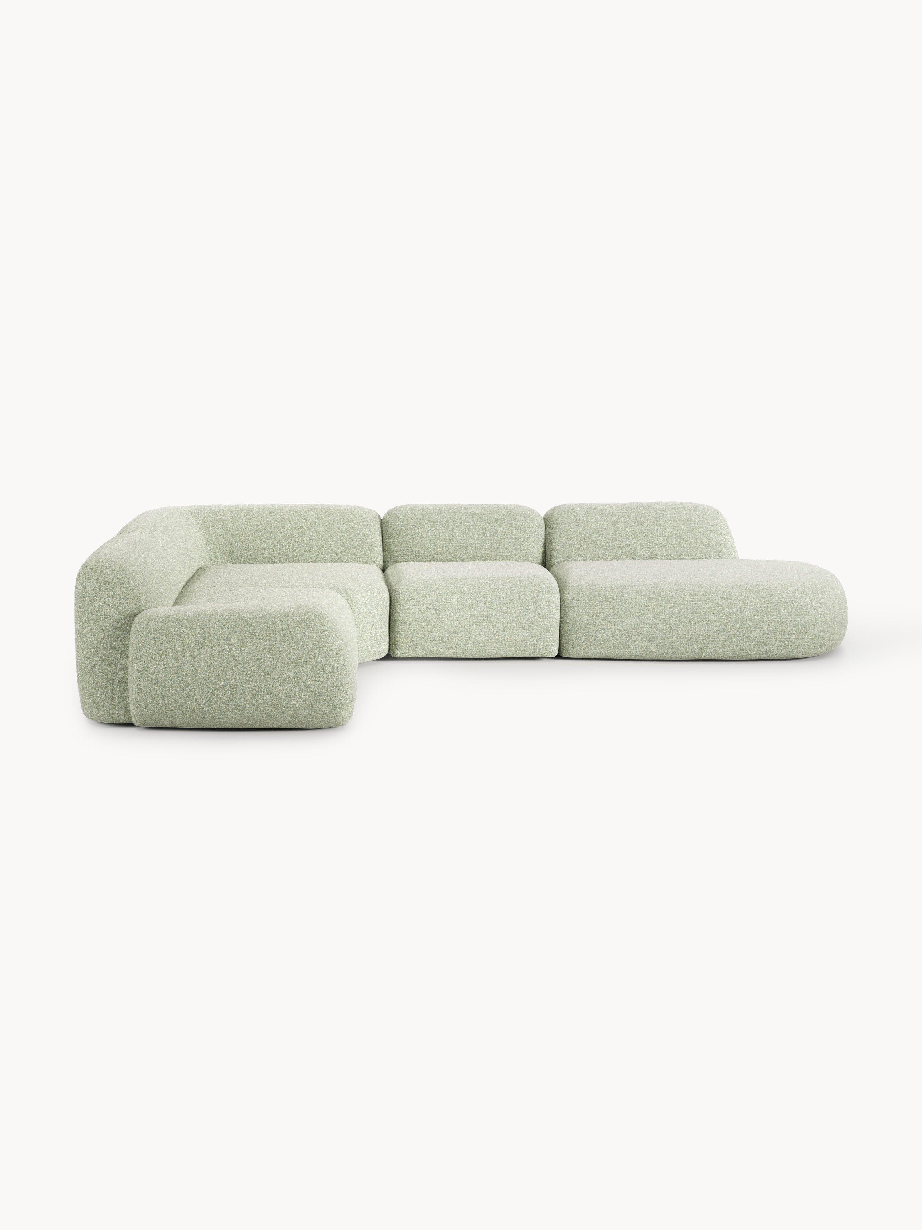 Wolke XL Modular Bouclé Corner Sofa with Chaise End