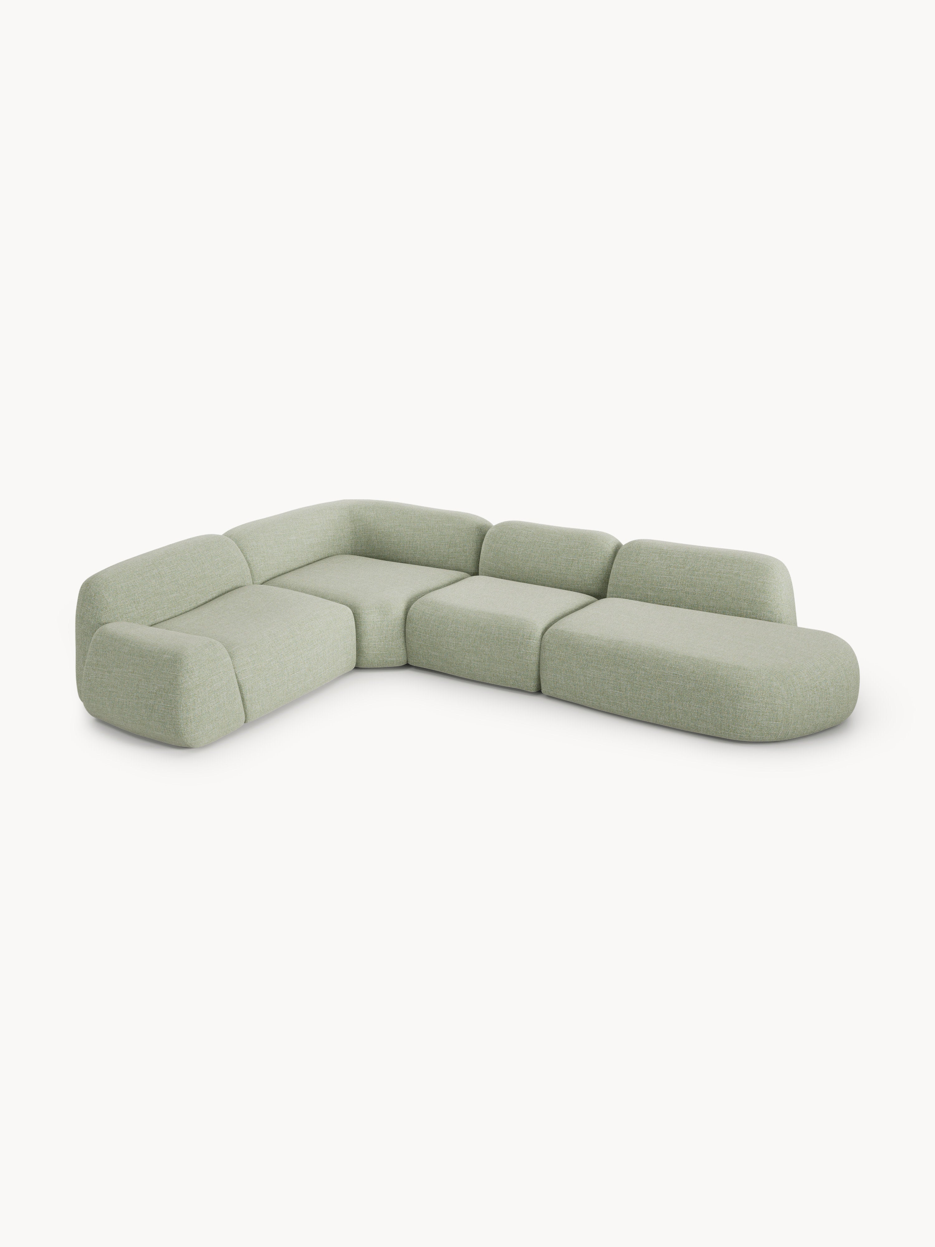 Wolke XL Modular Bouclé Corner Sofa with Chaise End