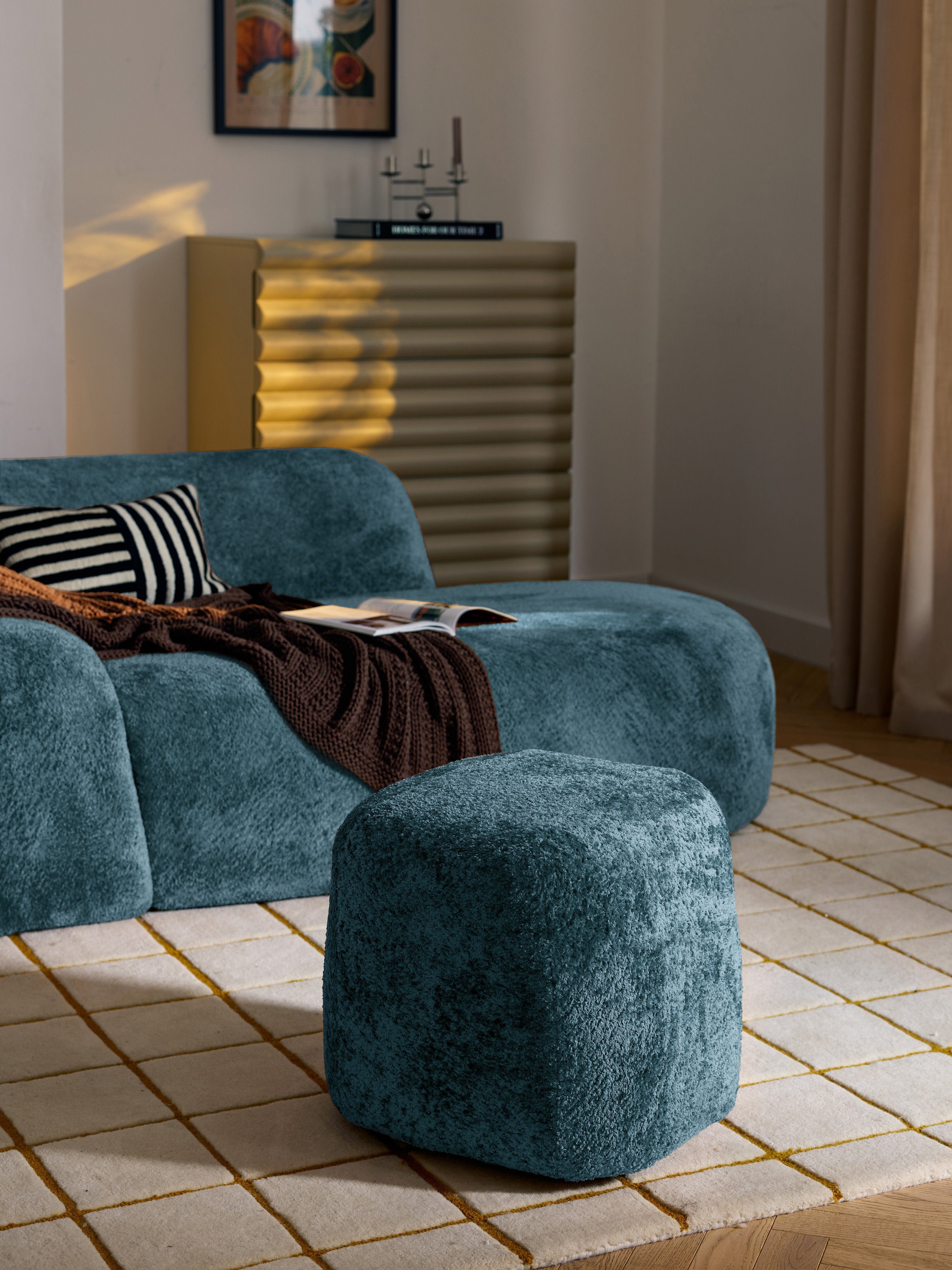 Wolke High Teddy Bouclé Ottoman