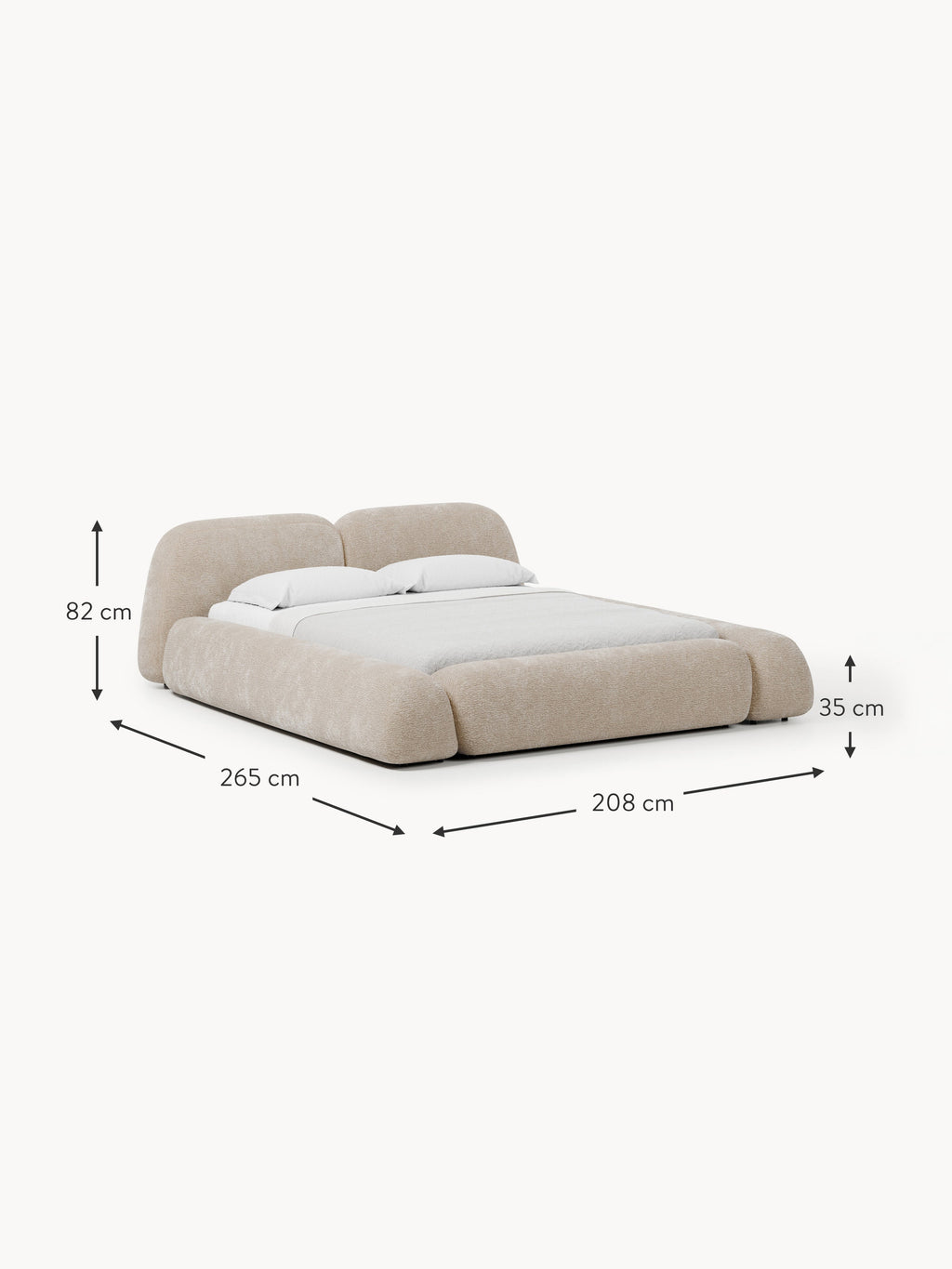 Wolke Upholstered Bed with Storage