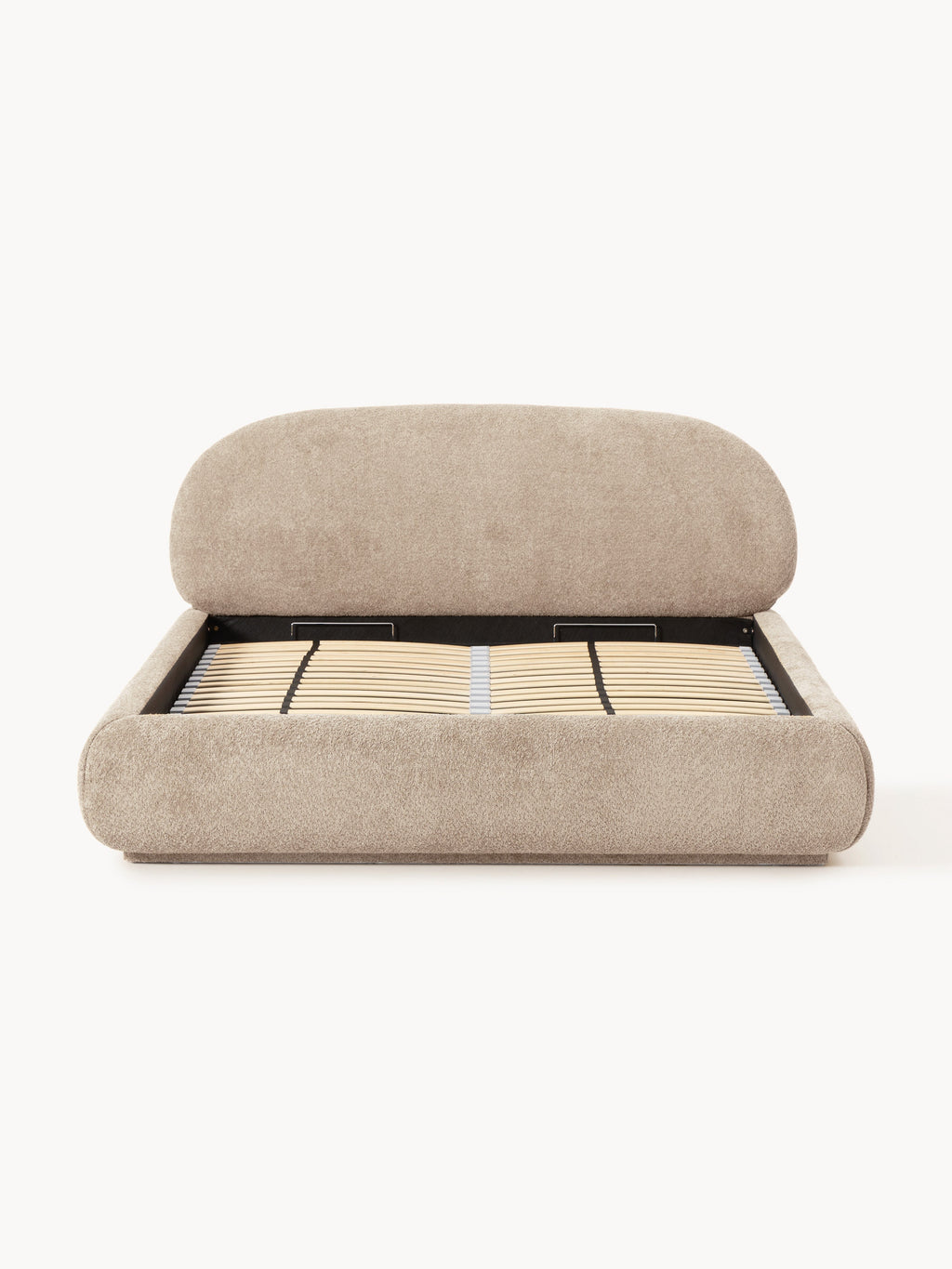 Alba Upholstered Teddy Bouclé Bed with Storage