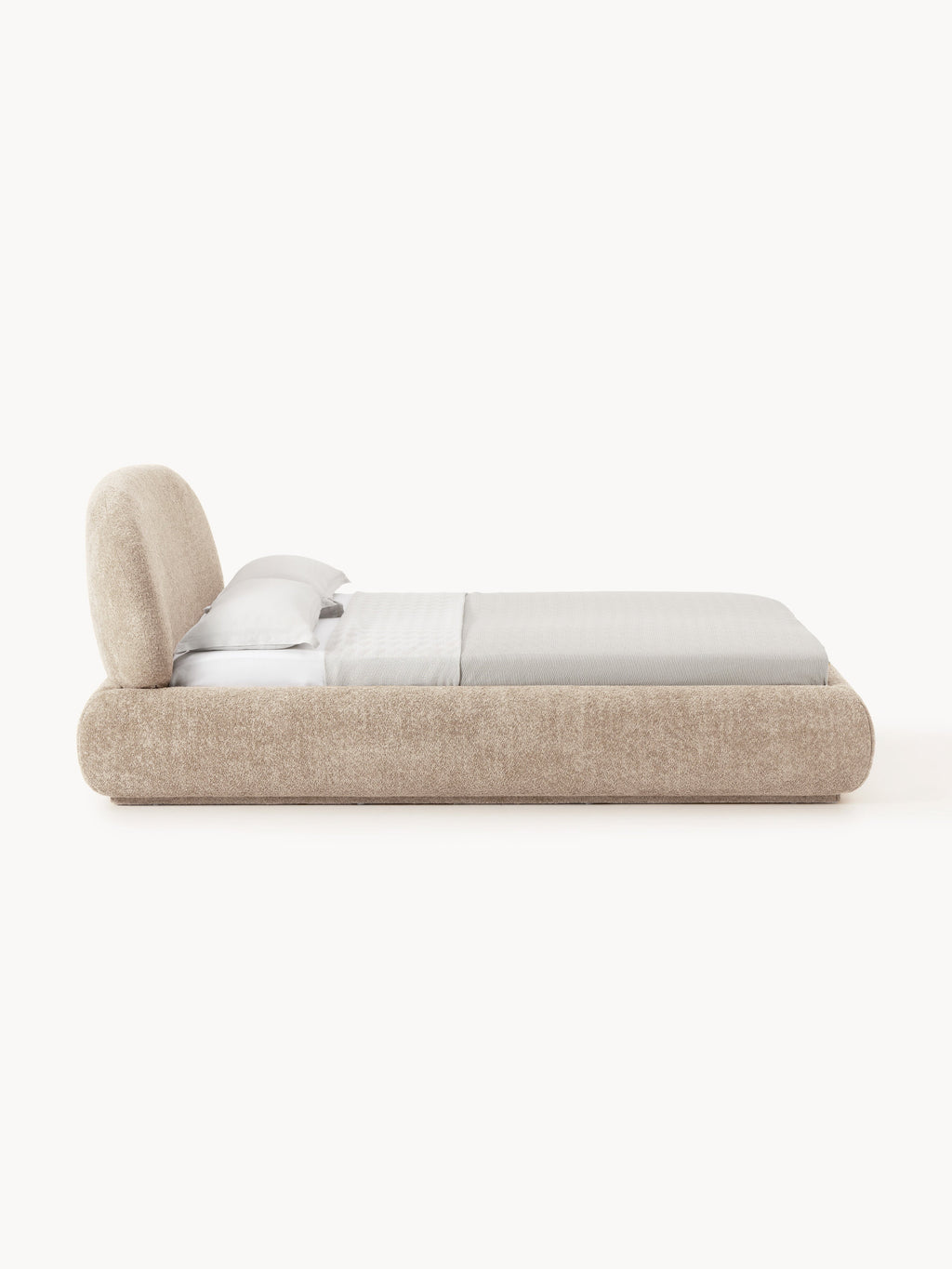 Alba Upholstered Teddy Bouclé Bed with Storage