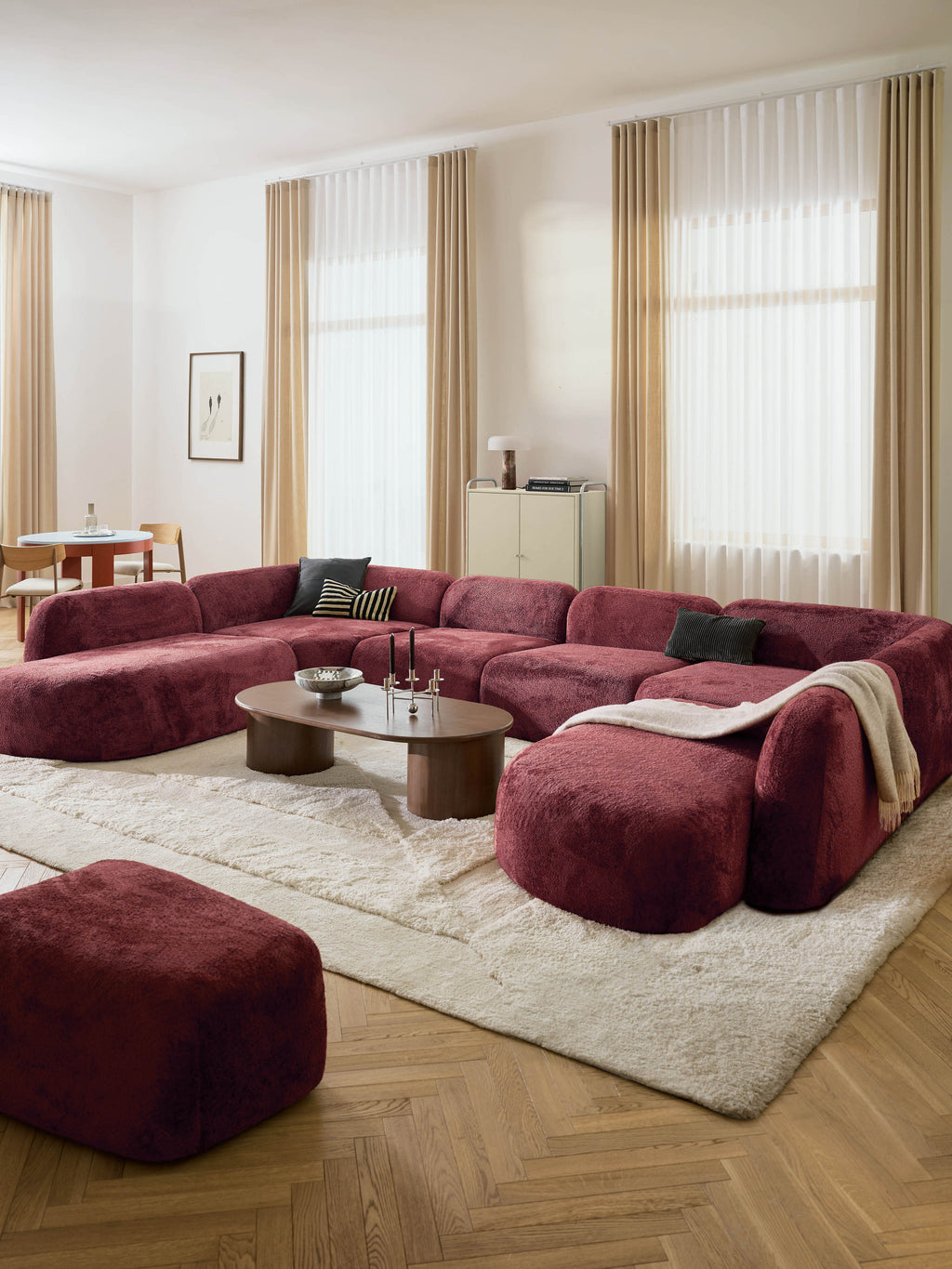 Wolke XL Modular Teddy Bouclé Sofa