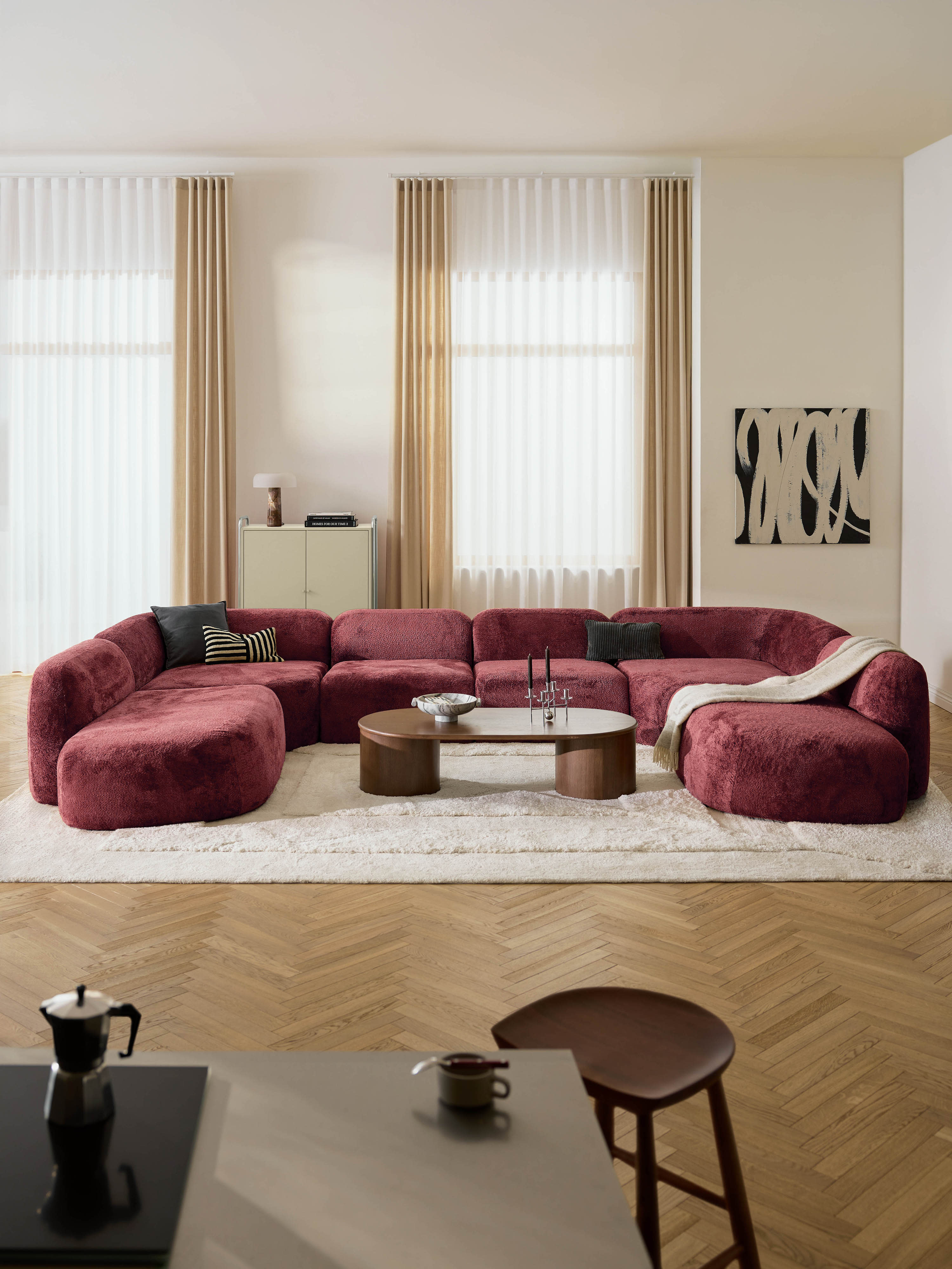 Wolke XL Modular Teddy Bouclé Sofa