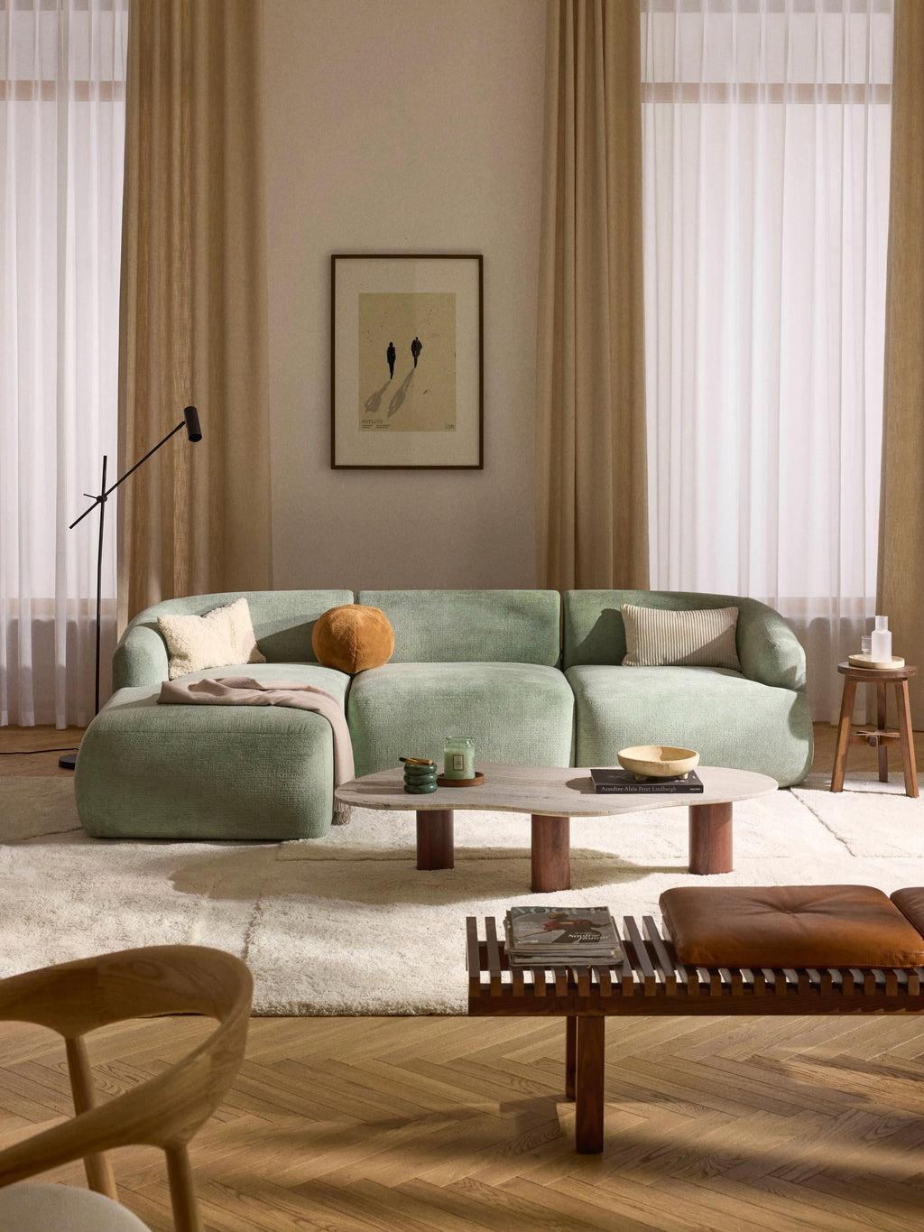 Sofia Modular Bouclé Sofa (4-seater)